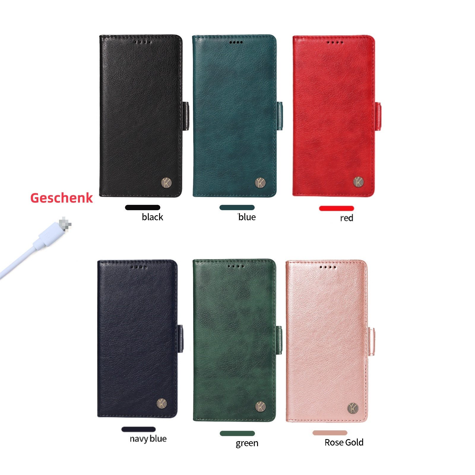 Innocase Handyhülle Handy Hülle Mit Kartenschlitz Flip Case Cover Tasche Leder für iPhone