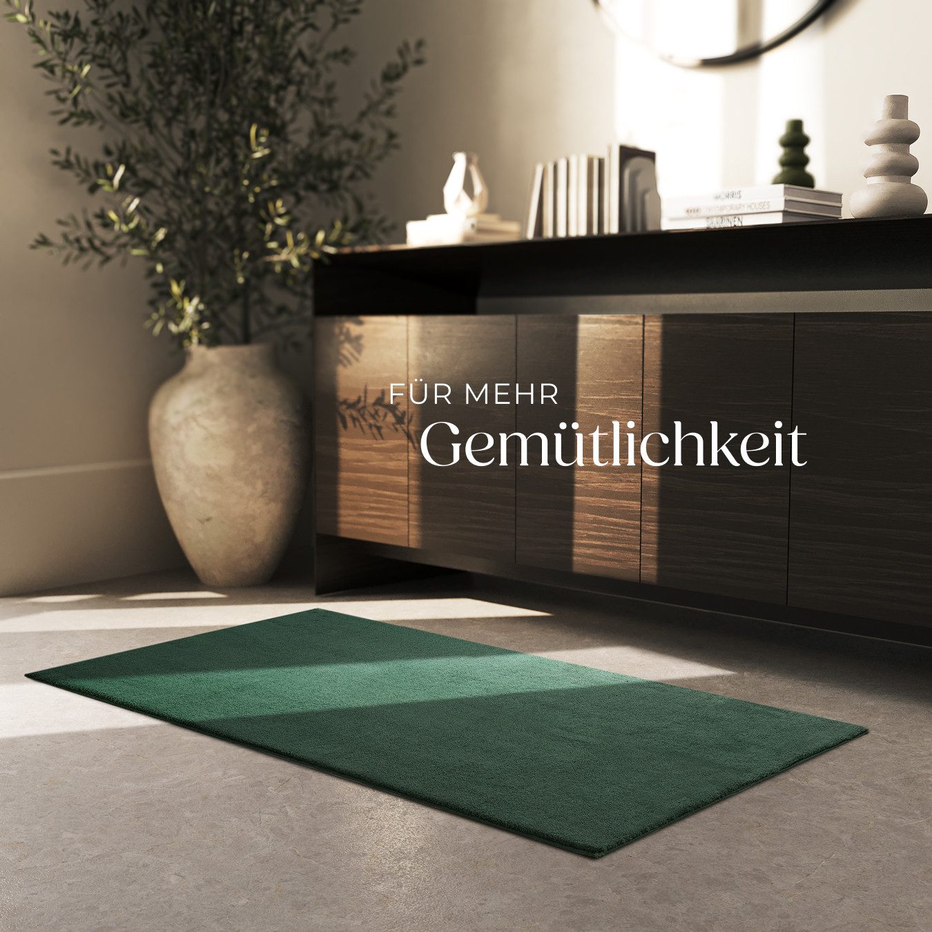 tectake Teppich Kurzflorteppich mit flauschiger Oberfläche, allergikerfreundlich, Rechteck, Höhe: 1,50 mm, strapazierfähig, pflegeleicht, waschbar, rutschfeste Unterseite