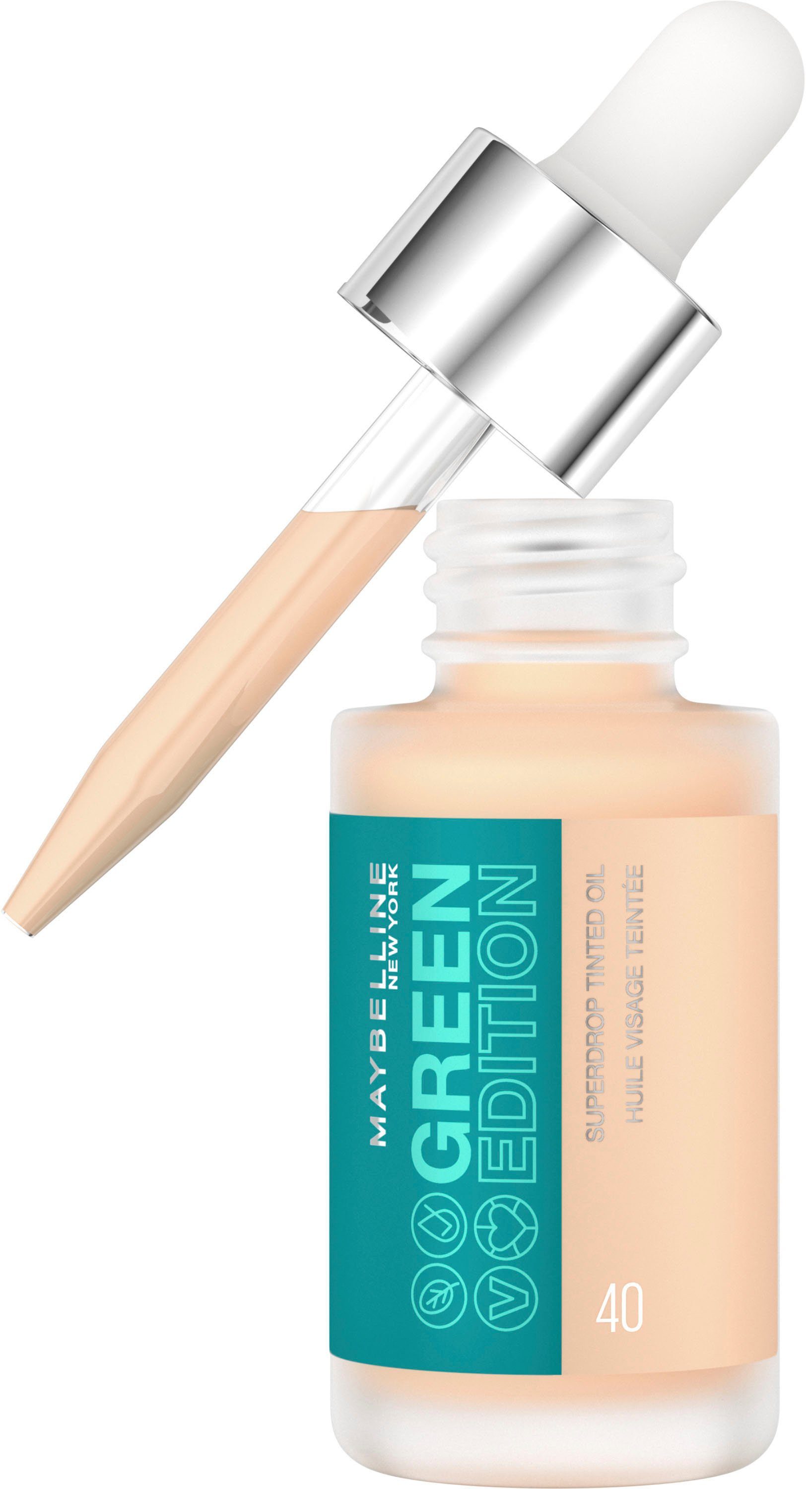 Dry GREEN DRY Foundation ED 40 Superdrop TINT Oil YORK NEW Tinted OIL MAYBELLINE