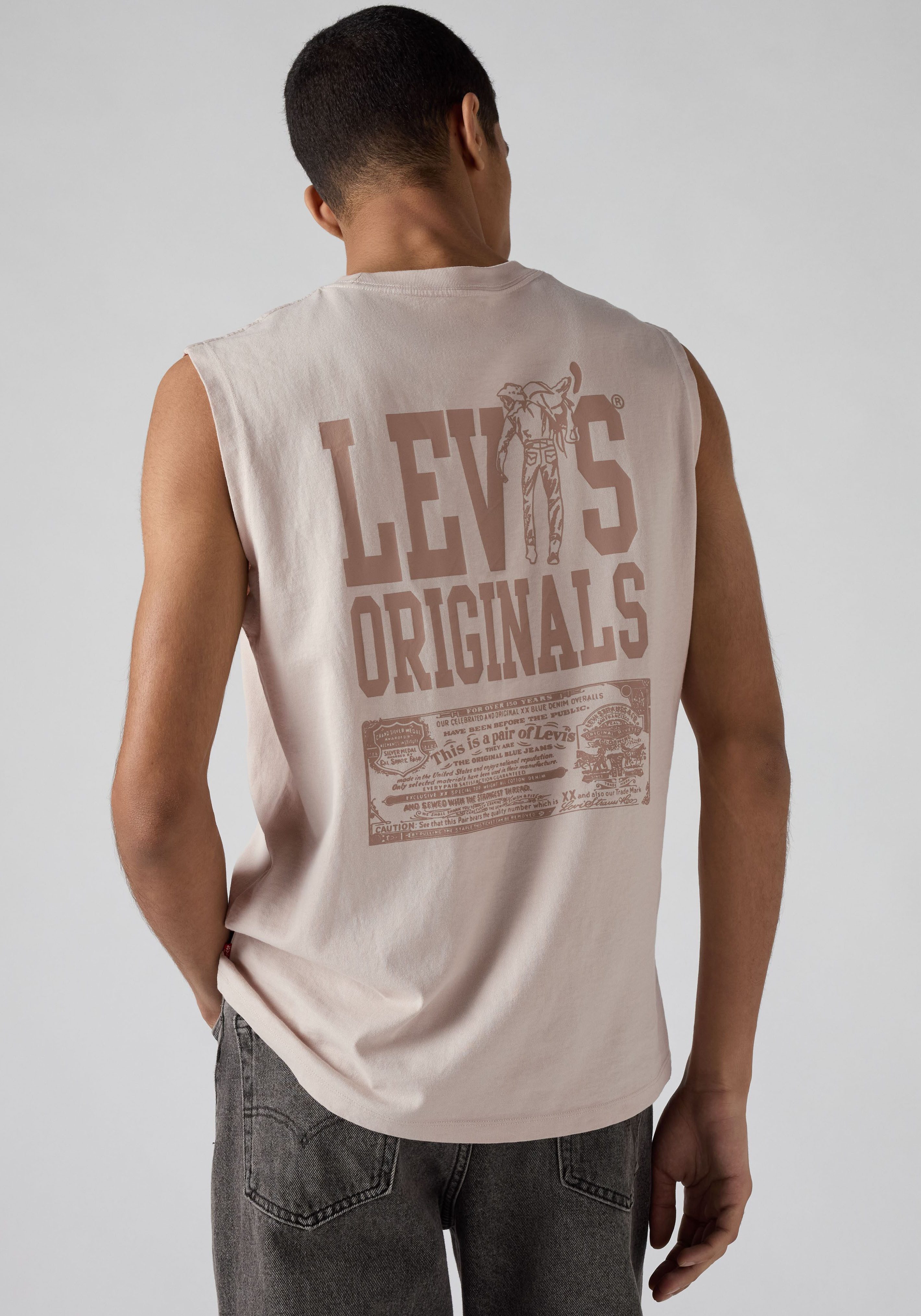 Levi's® Muskelshirt GR MUSCLE TANK Vorder- und Rückenteil mit Druck