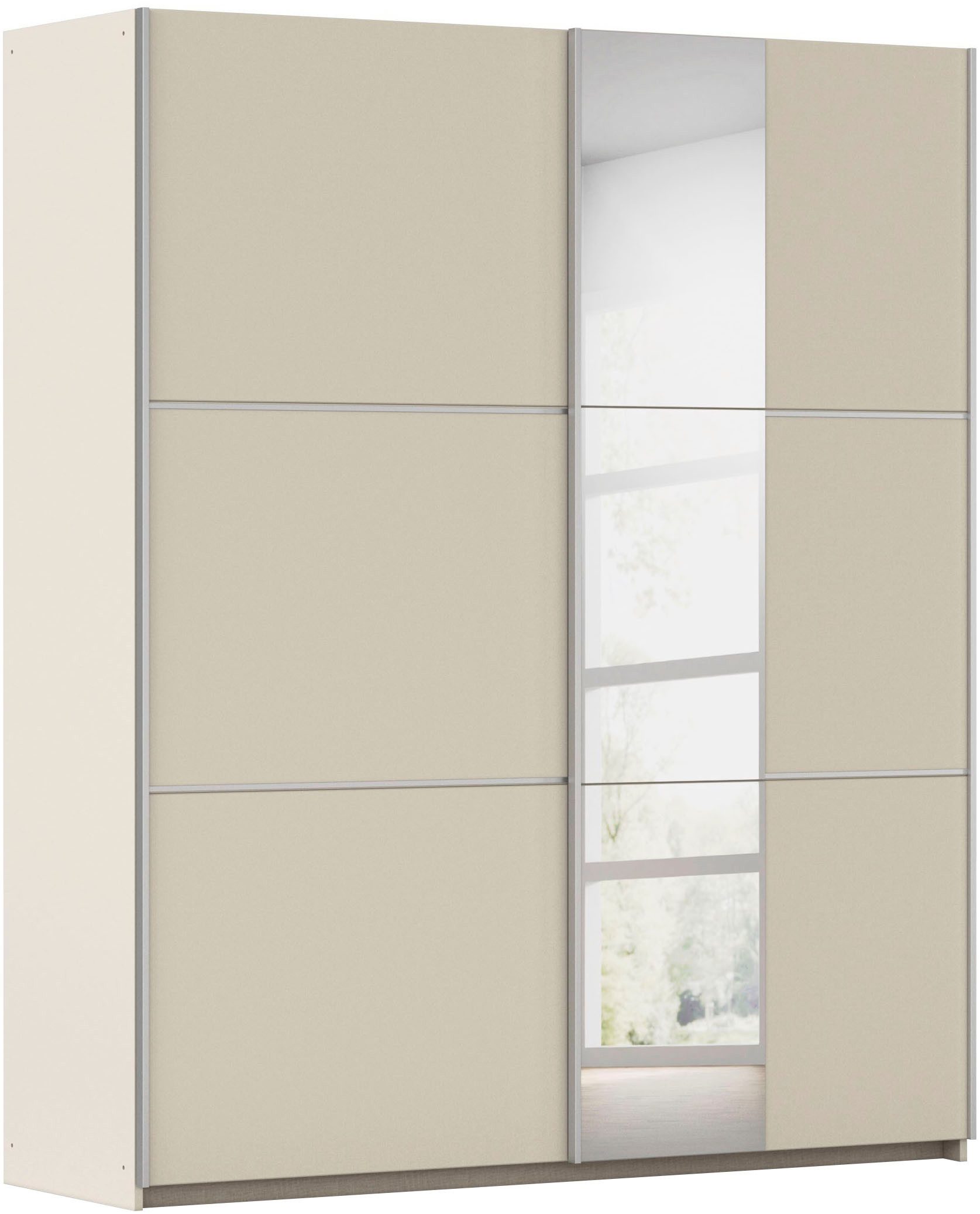rauch Schwebetürenschrank Kleiderschrank Schrank Garderobe TOPSELLER ASTANA OTTO´s CHOICE (3 Ausstattungen BASIC/CLASSIC/PREMIUM, Breiten 175/218/261 cm) mit 3 Spiegelelementen, Metallgriffleisten alufarbig MADE IN GERMANY