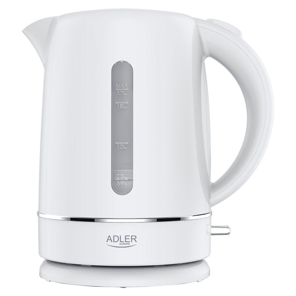 ADLER EUROPE Wasserkocher AD 1385w, 1,7 l, 2200 W, Kalkfilter, Edelstahl-Heizelement und automatische Abschaltung