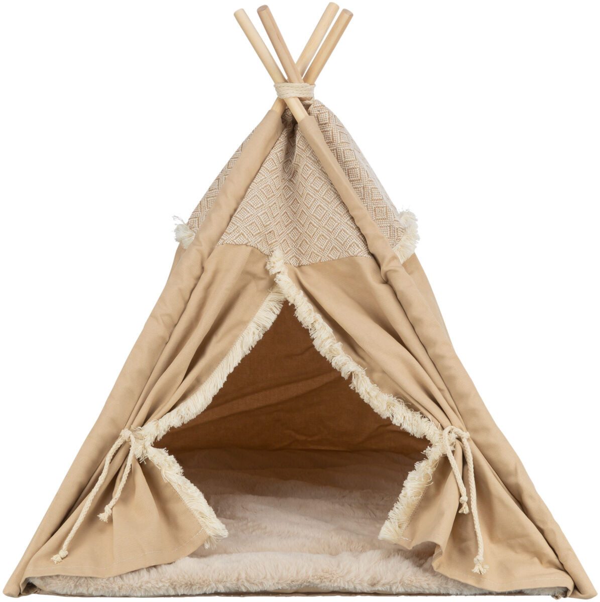 TRIXIE Tierhöhle Tipi Boho - beige - 55 × 65 × 55 cm