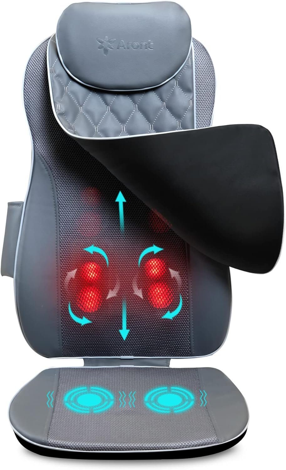 Massage-Sitzauflage w/Wärmefunktion+Vibration, Rückenmassagegerät für  Stühle 12V