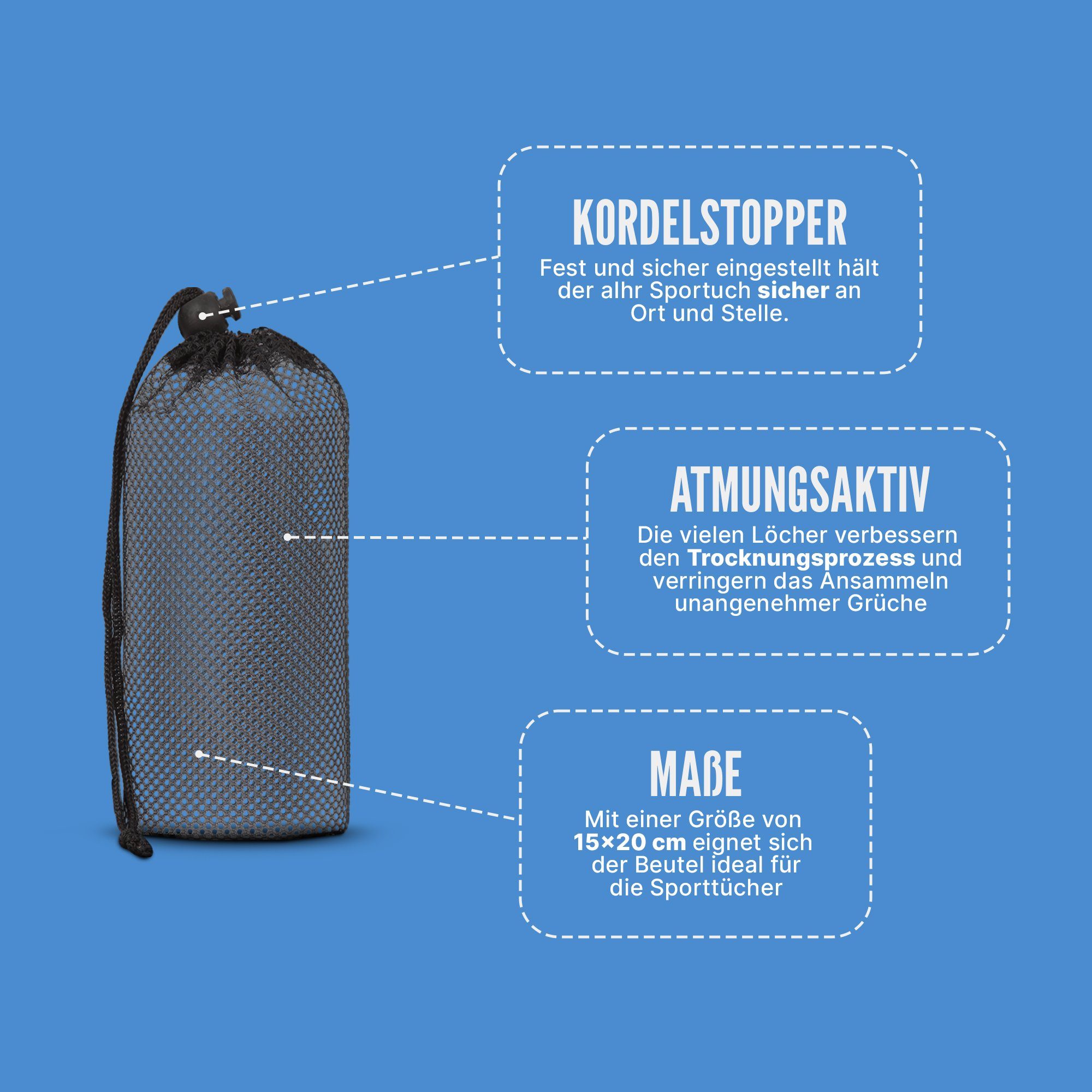 hemmy Fashion Sporthandtuch Sporttuch 2er Pack, inkl. Tasche (2-St), Handtu günstig online kaufen