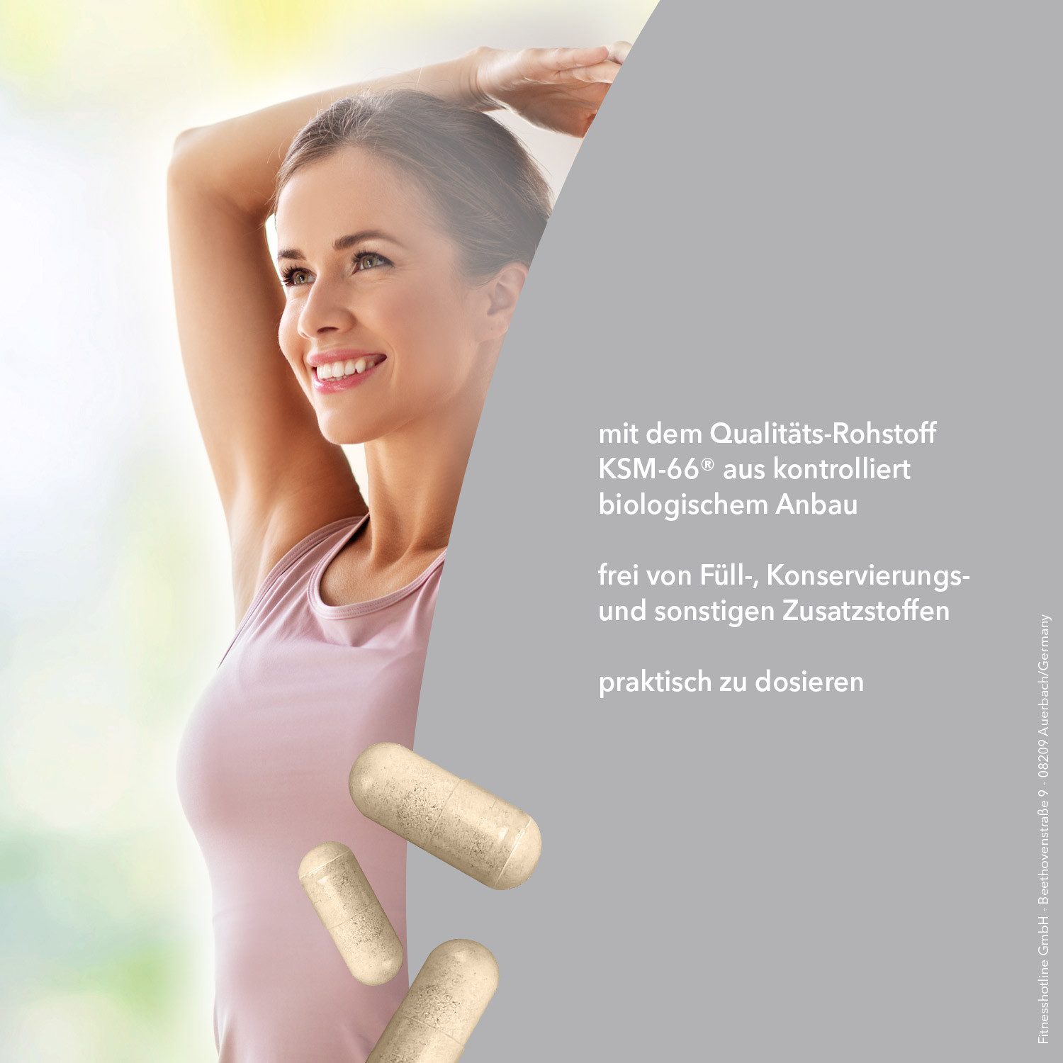 Best Body Nutrition Bio Ashwagandha Kapseln - 60 Stück/Dose Kapsel, 0.0618 g