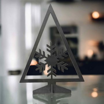 Creativ Metall Künstlicher Weihnachtsbaum, Stahl 4mm Innen u. Außen 30x40cm Industrielook