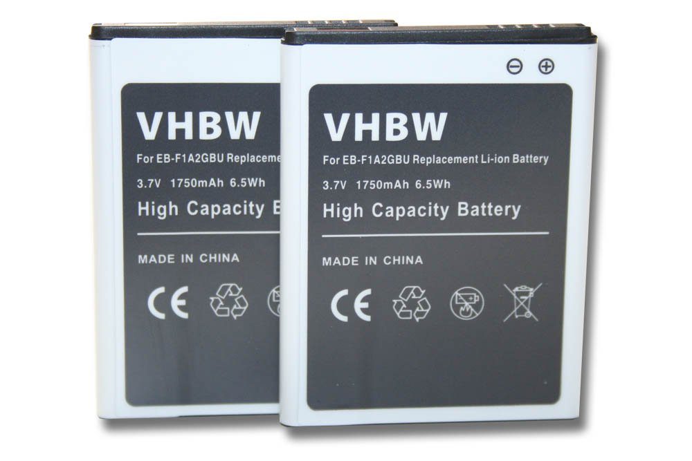 vhbw passend für Samsung Galaxy Style M340S, S2 GT-i9108, S2 GT-i9188, S2 Smartphone-Akku 1750 mAh