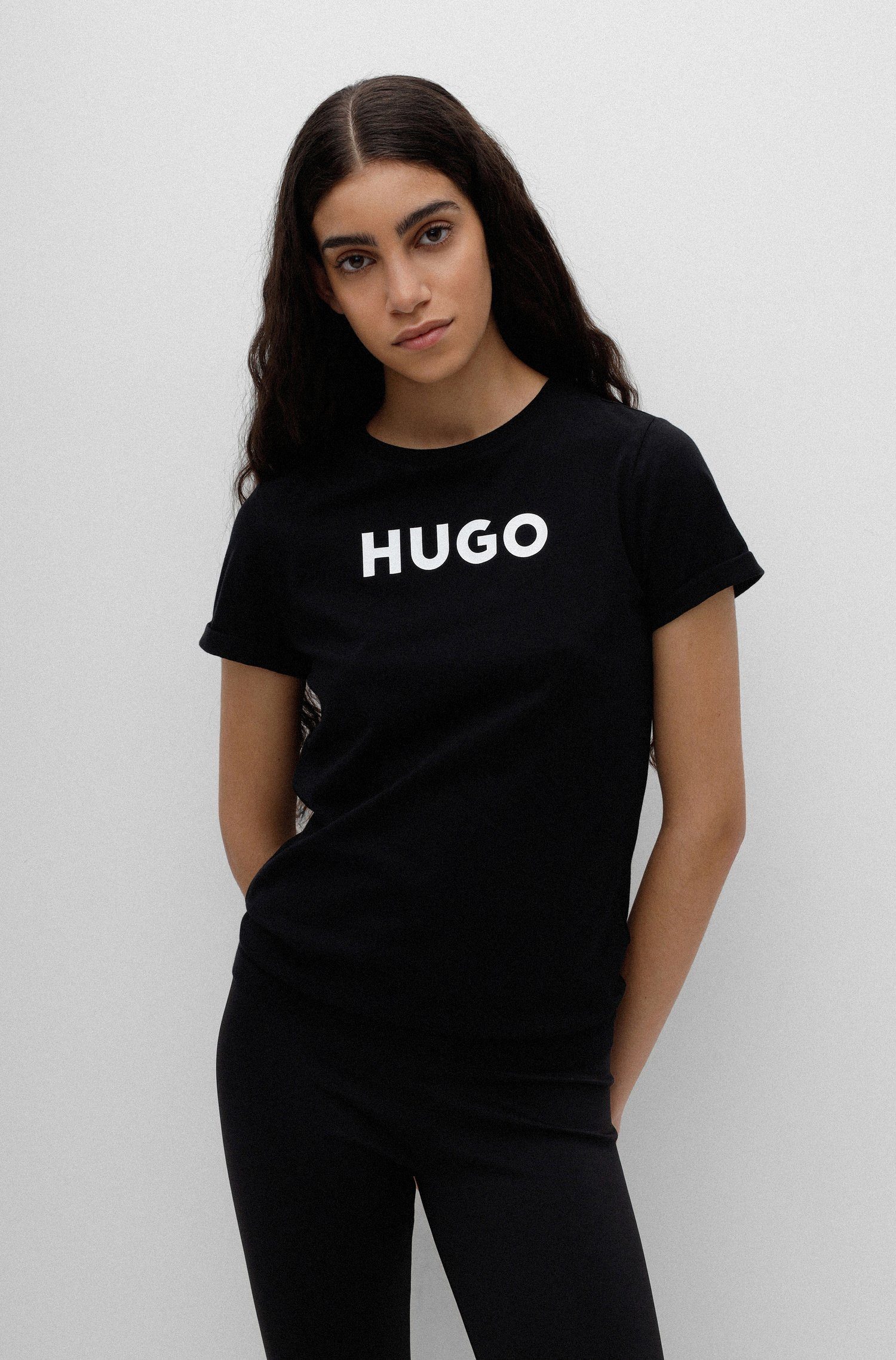 (1-tlg) The Tee (001) Schwarz HUGO T-Shirt HUGO