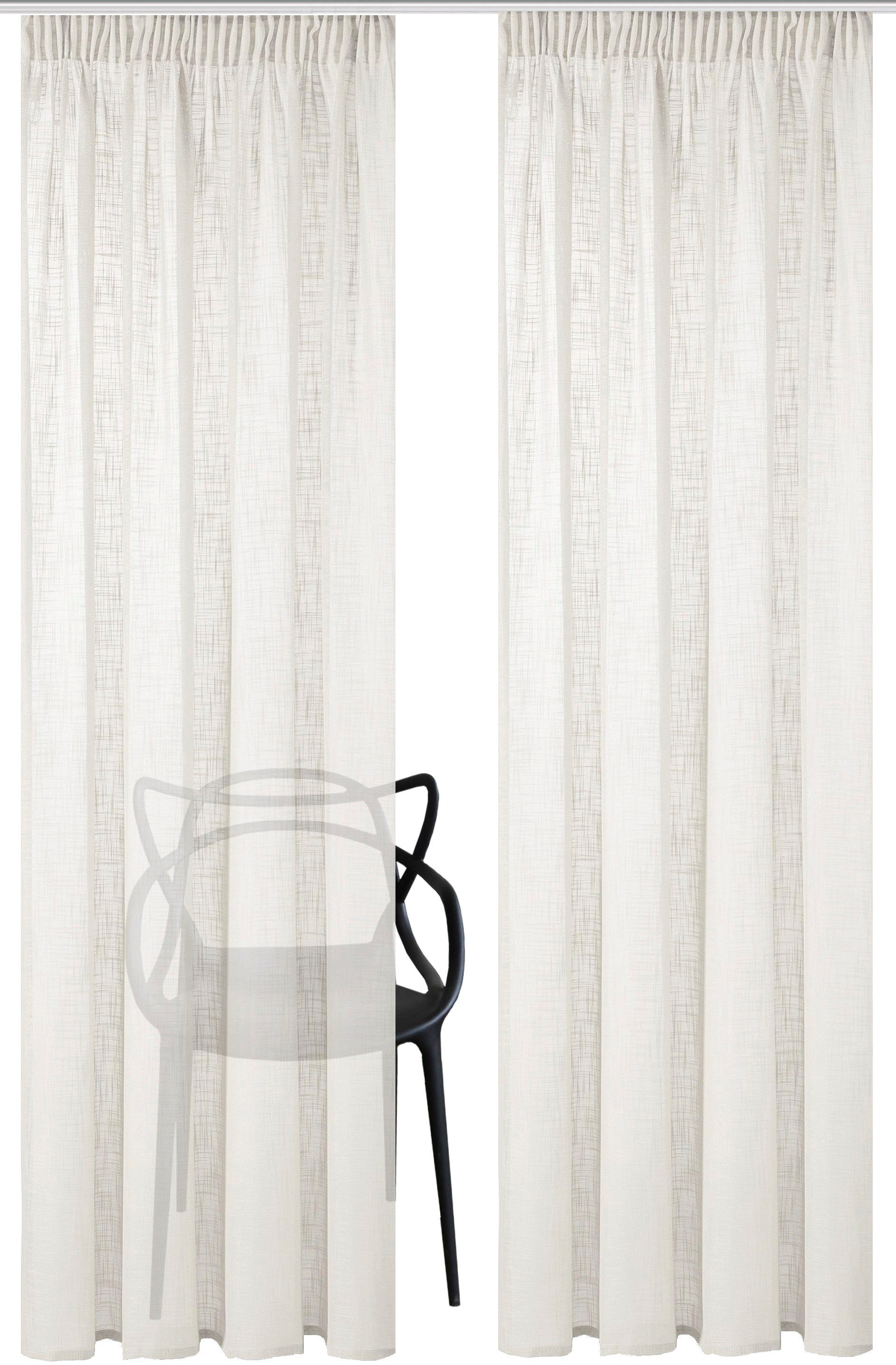 Home Basics Vorhang SOFTY 2er Pack (2 St), Multifunktionsband, halbtransparent, 2er Pack Kombibandschal SOFTY Uni