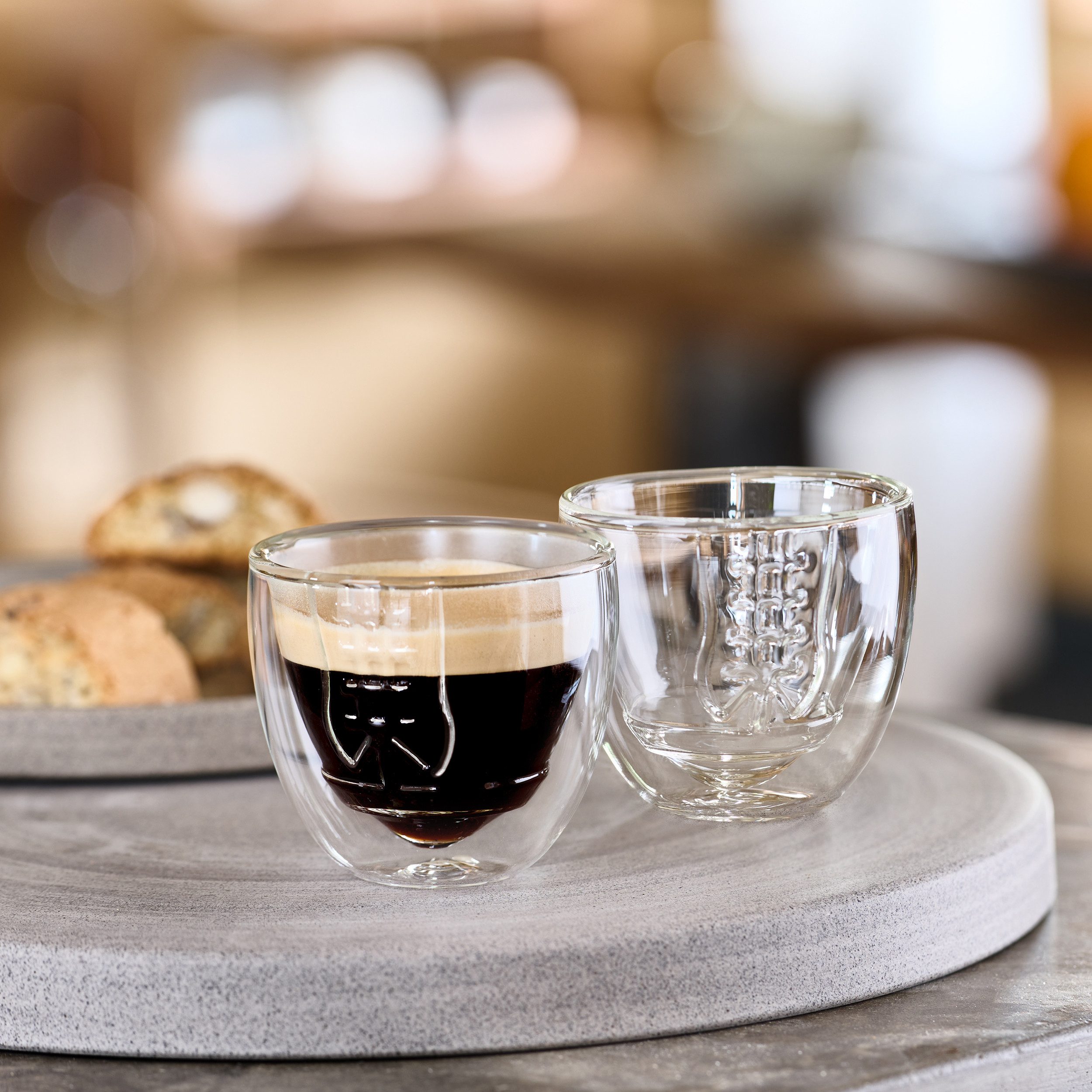 40YARDS Espressoglas American Football Espressogläser / Espressotassen / Schnapsgläser, Glas, 2-teilig, doppelwandig, Borosilikat-Glas