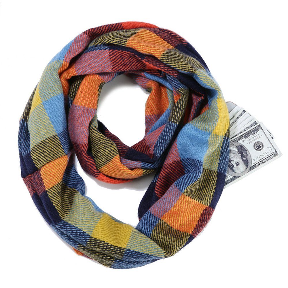 XDeer Schal Damen Schal,kuschelweich Karo,Winter Schal Loop, Damen Halstuch Geschenk für Frauen in verschiedenen Farben