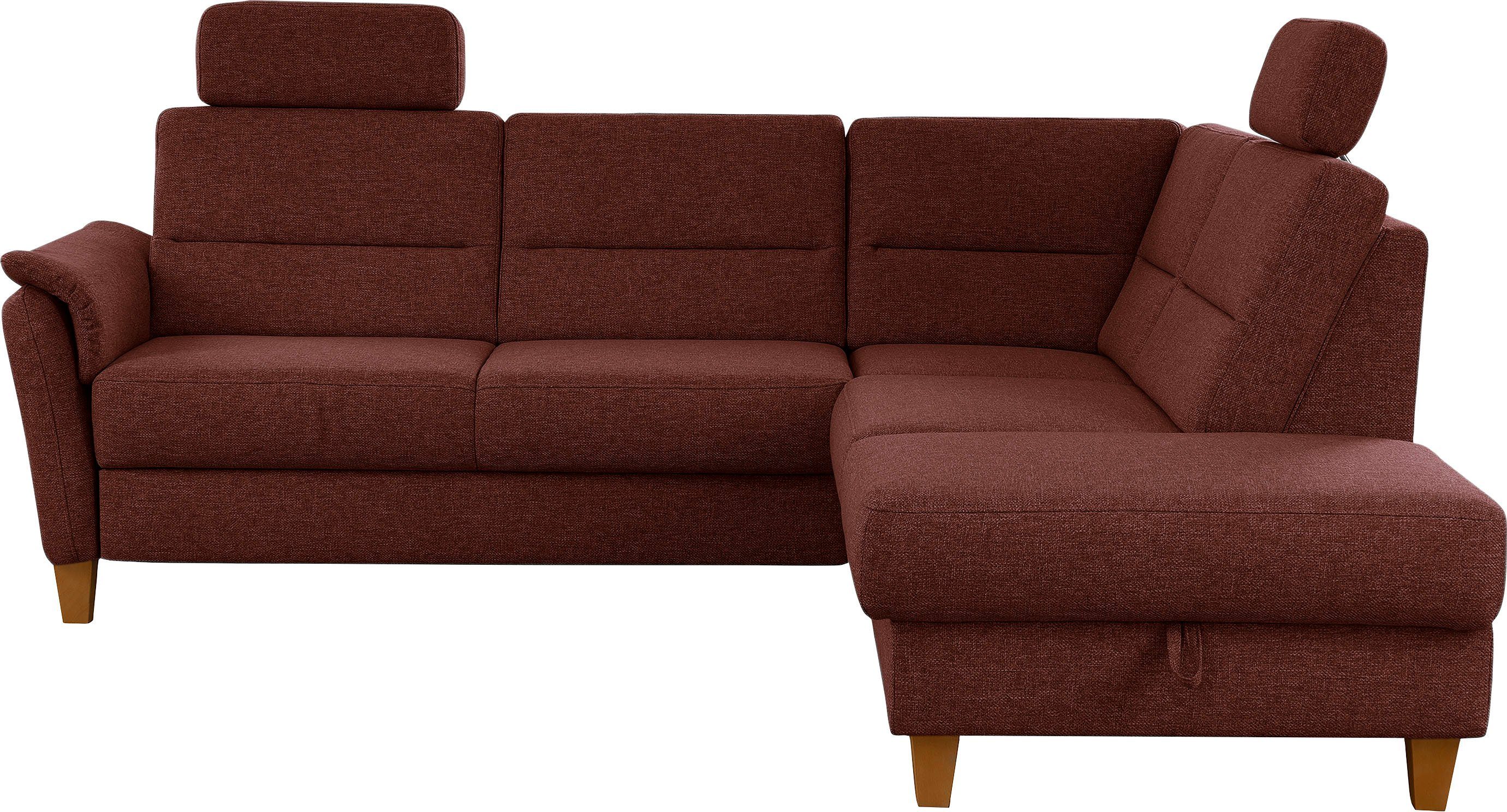 Home affaire Ecksofa "Palmera L-Form, B: 236 cm" optional Bettfunktion & Be günstig online kaufen