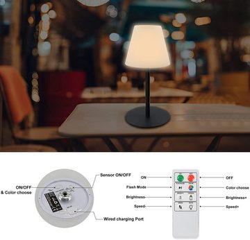 MALUX Stehlampe Solar Stehlampe RGB Kabellose Tischlampen IP54 für Terrasse, Indoor