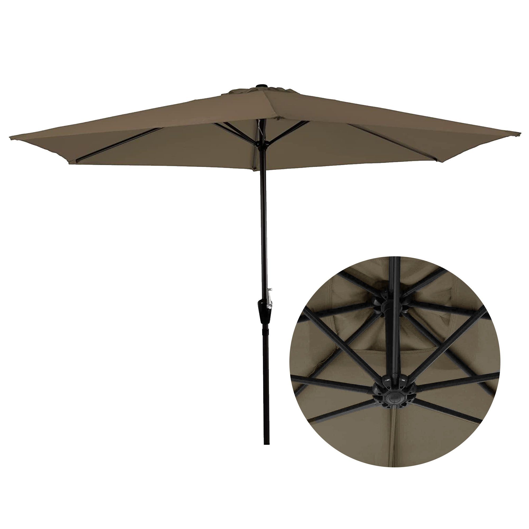 habeig Sonnenschirm Sonnenschirm Marktschirm Kurbelschirm 300cm günstig online kaufen