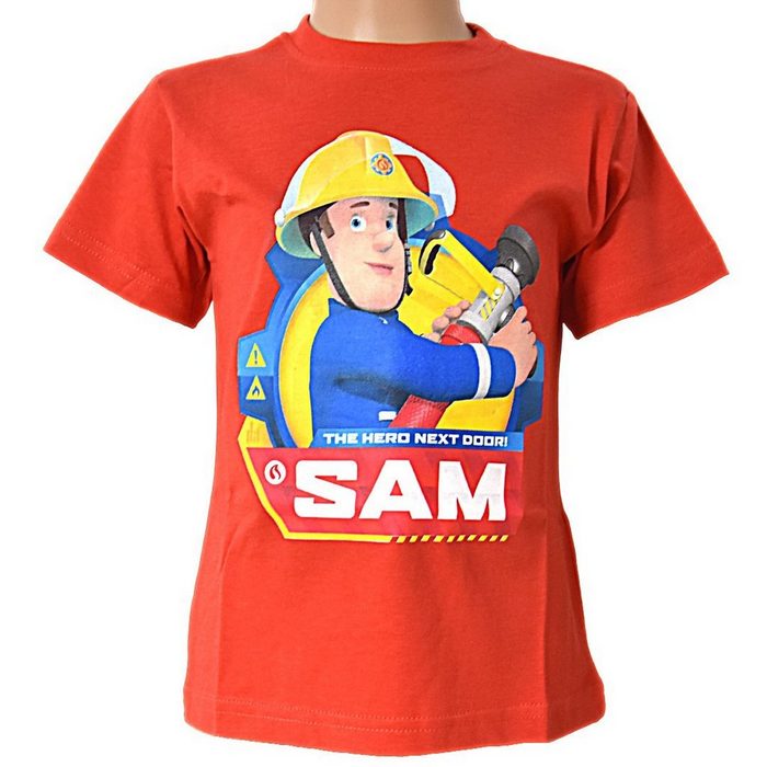 Feuerwehrmann Sam T-Shirt Jungen Kurzarmshirt Gr. 92-116 cm