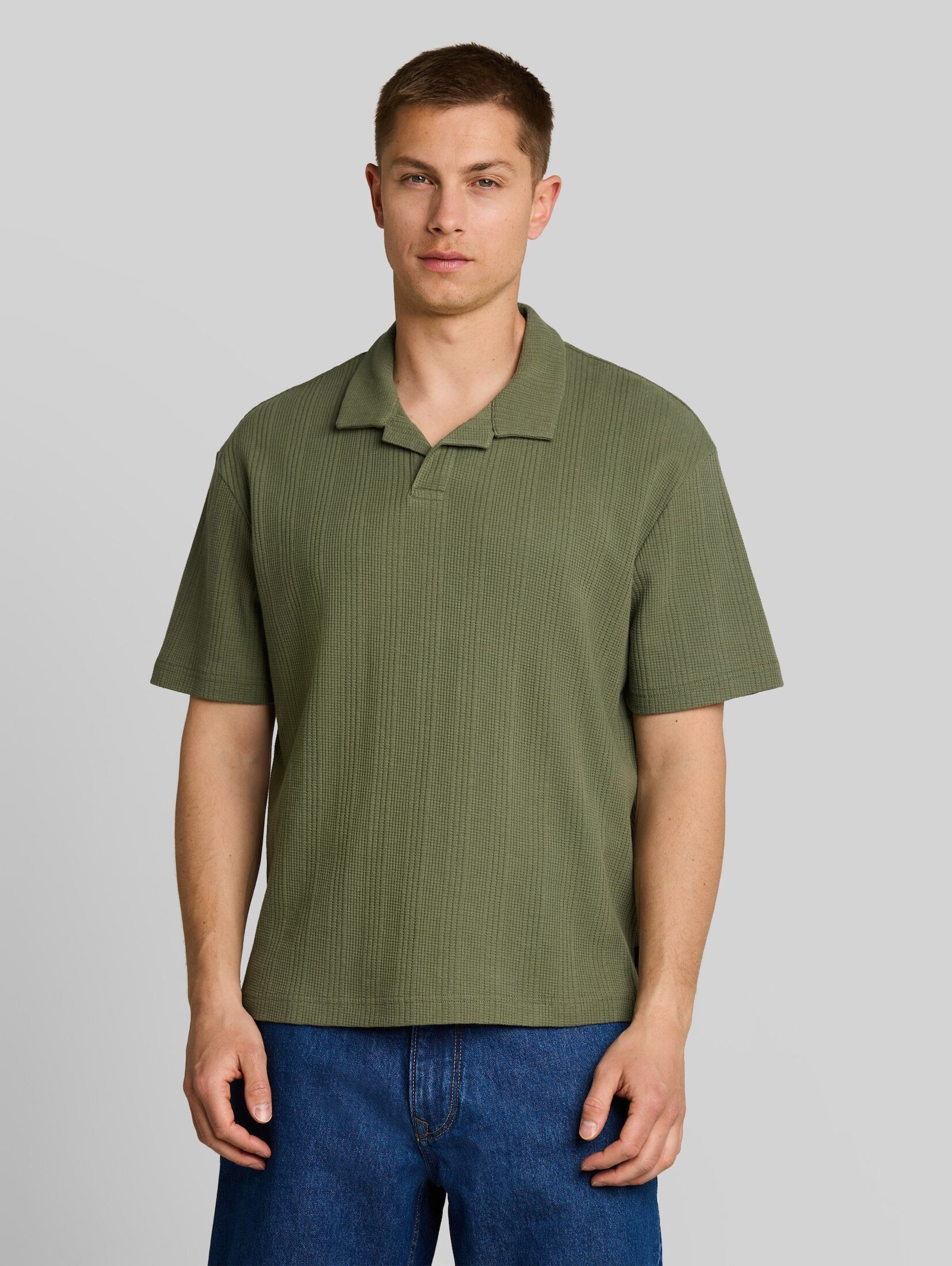 TOM TAILOR Denim Poloshirt Poloshirts Relaxed Fit Poloshirt mit Waffelstruktur