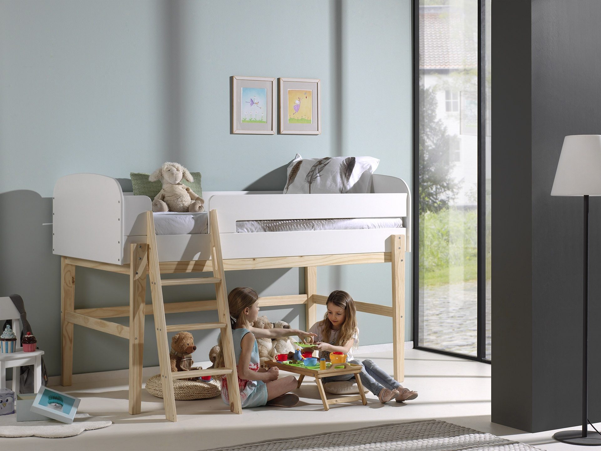 Faizee Möbel Spielbett Spielbett Kiddy: Einladendes Design für Kinderträume 90x200cm