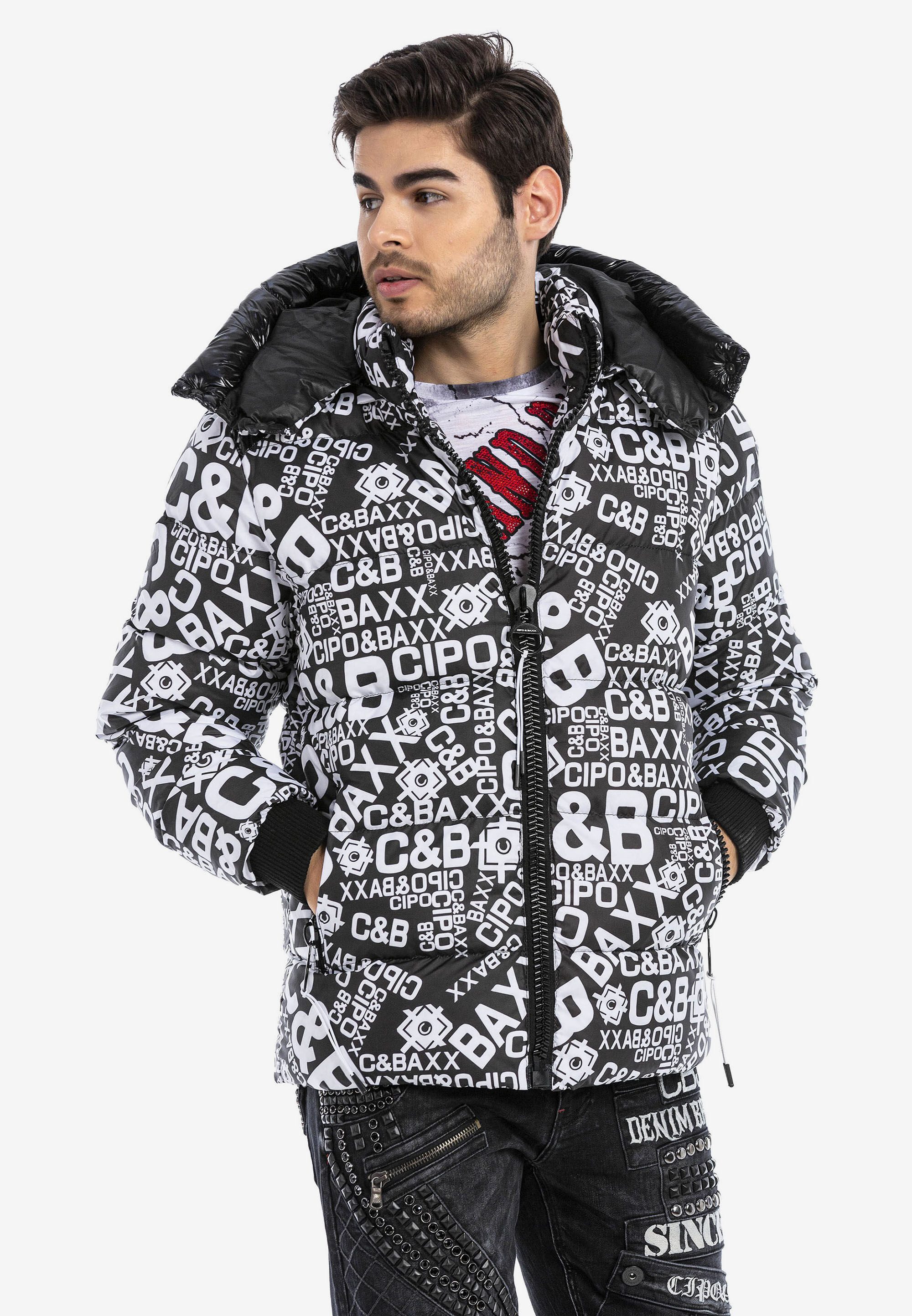 Cipo & Baxx Winterjacke Winterjacke mit stylischem Schriftzug günstig online kaufen