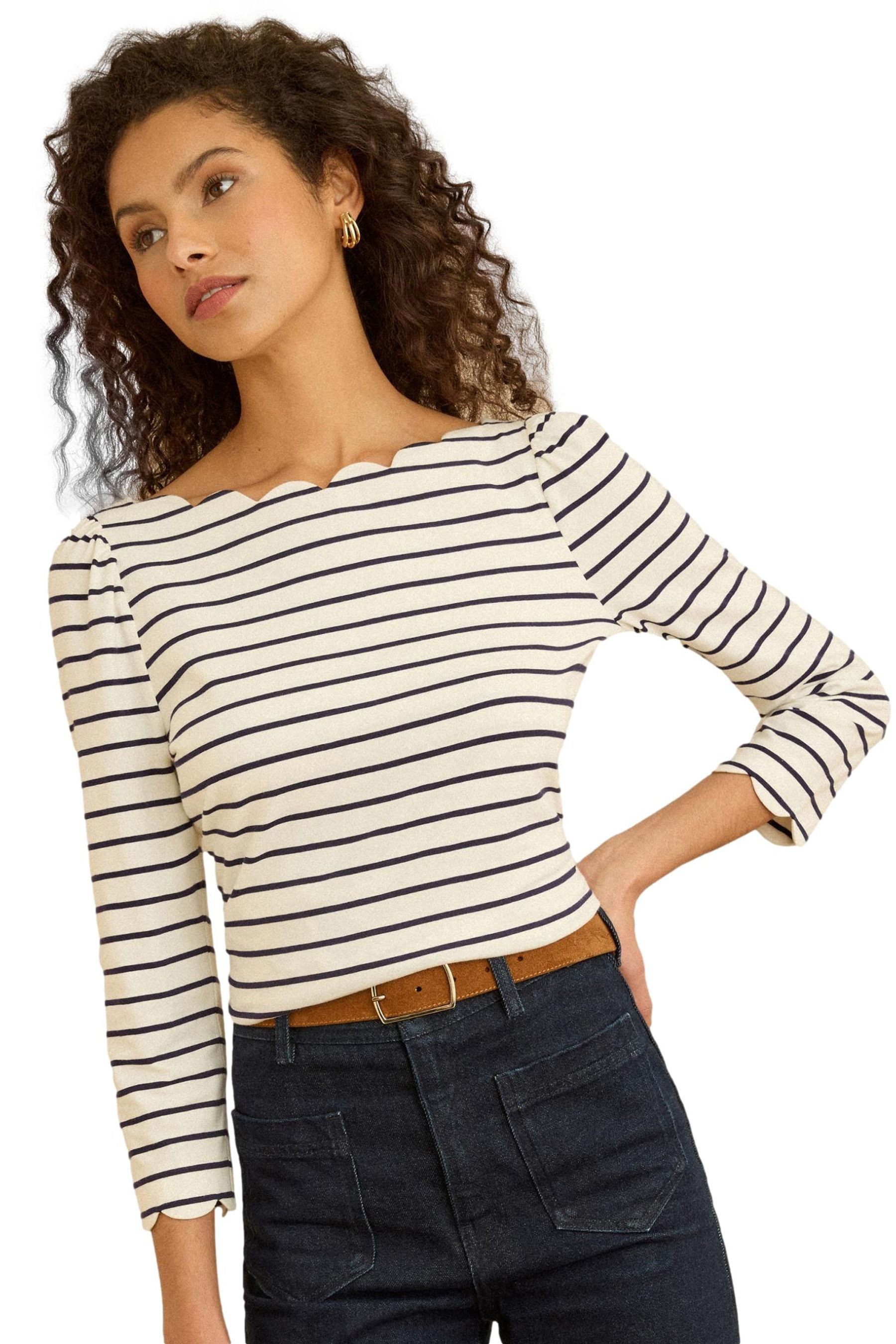 Langarmbluse Love & Roses Jersey-Top mit 3/4-Ärmeln, Regular