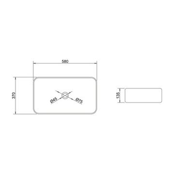 Mai & Mai Aufsatzwaschbecken Waschbecken Br105D Keramik Nano-Beschichtung