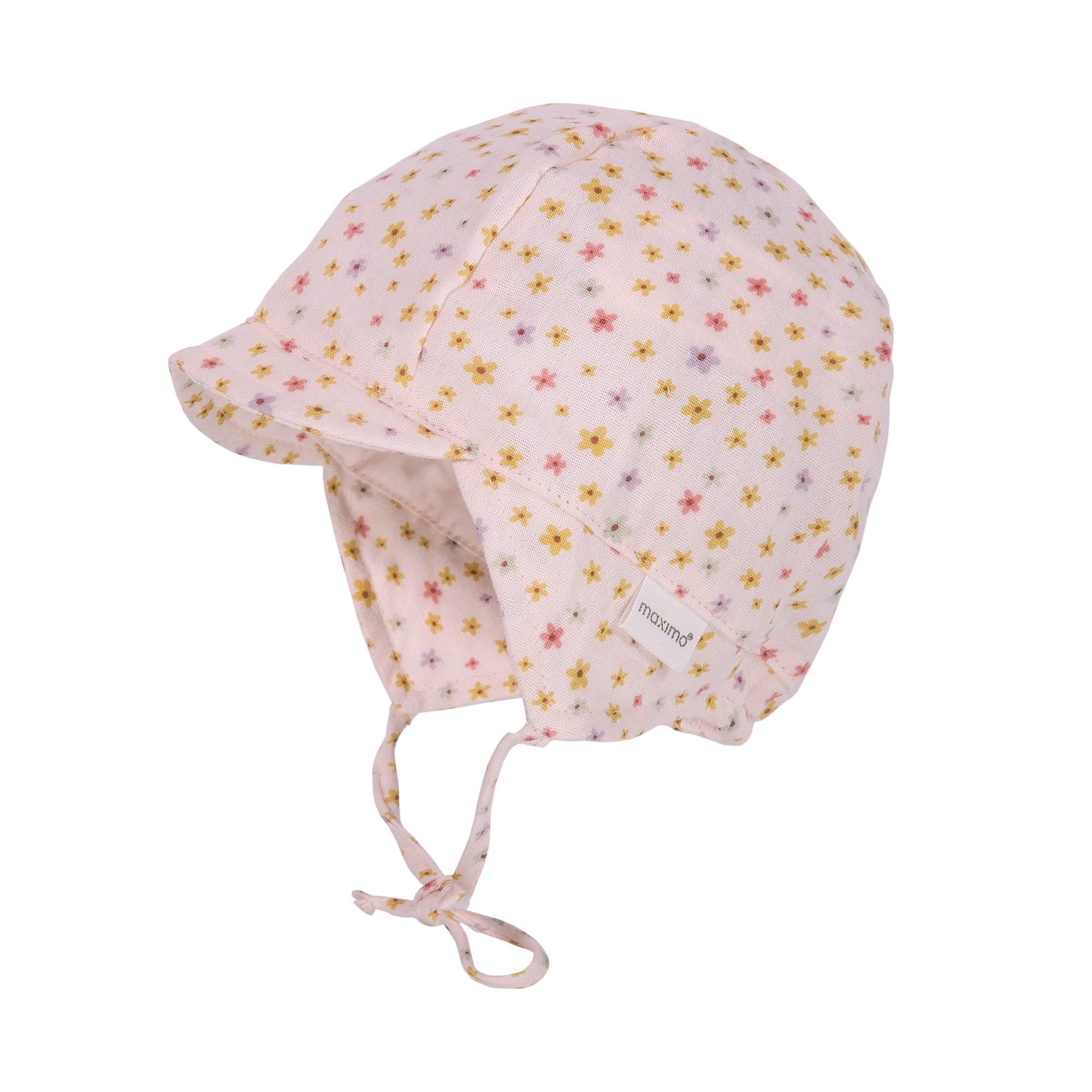 MAXIMO Schirmmütze GOTS BABY-Schildmütze Musselin, Band, Futter, UV (1-St) Musselin