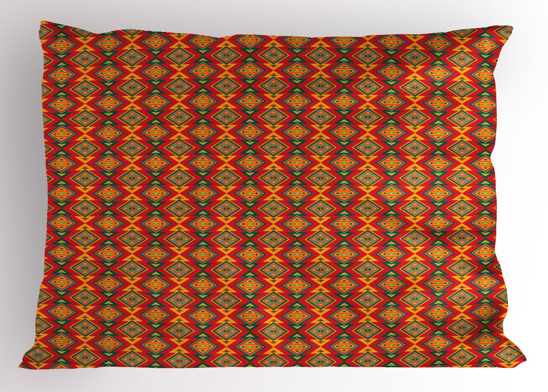 Dekorativer Geometrisches Tribal-Layout Abakuhaus (1 Stück), King Kissenbezüge Gedruckter Boho Standard und Kissenbezug, Size
