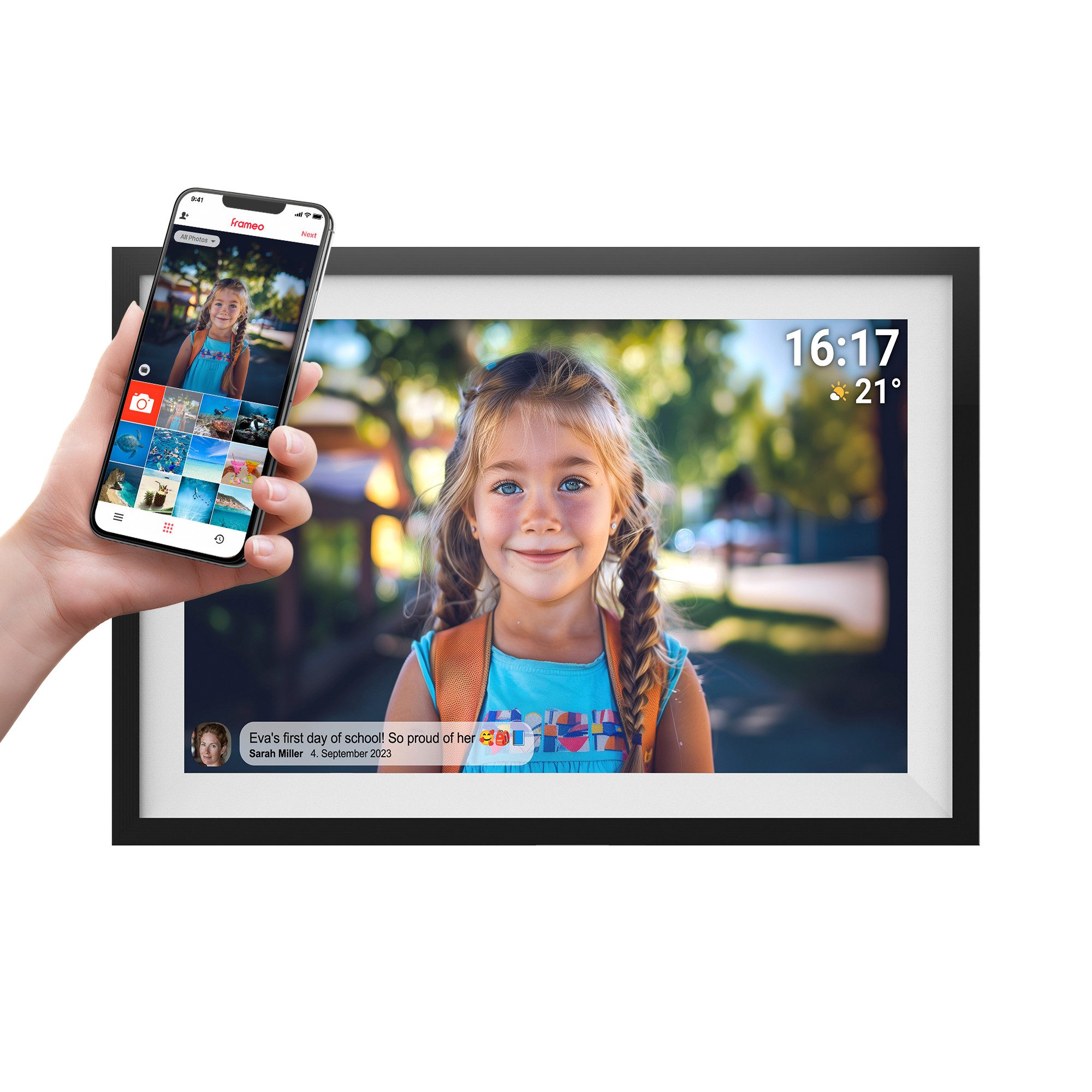 Denver PFF-1516 Digitaler Bilderrahmen (39.6 cm/15.6 ", 16 GB)