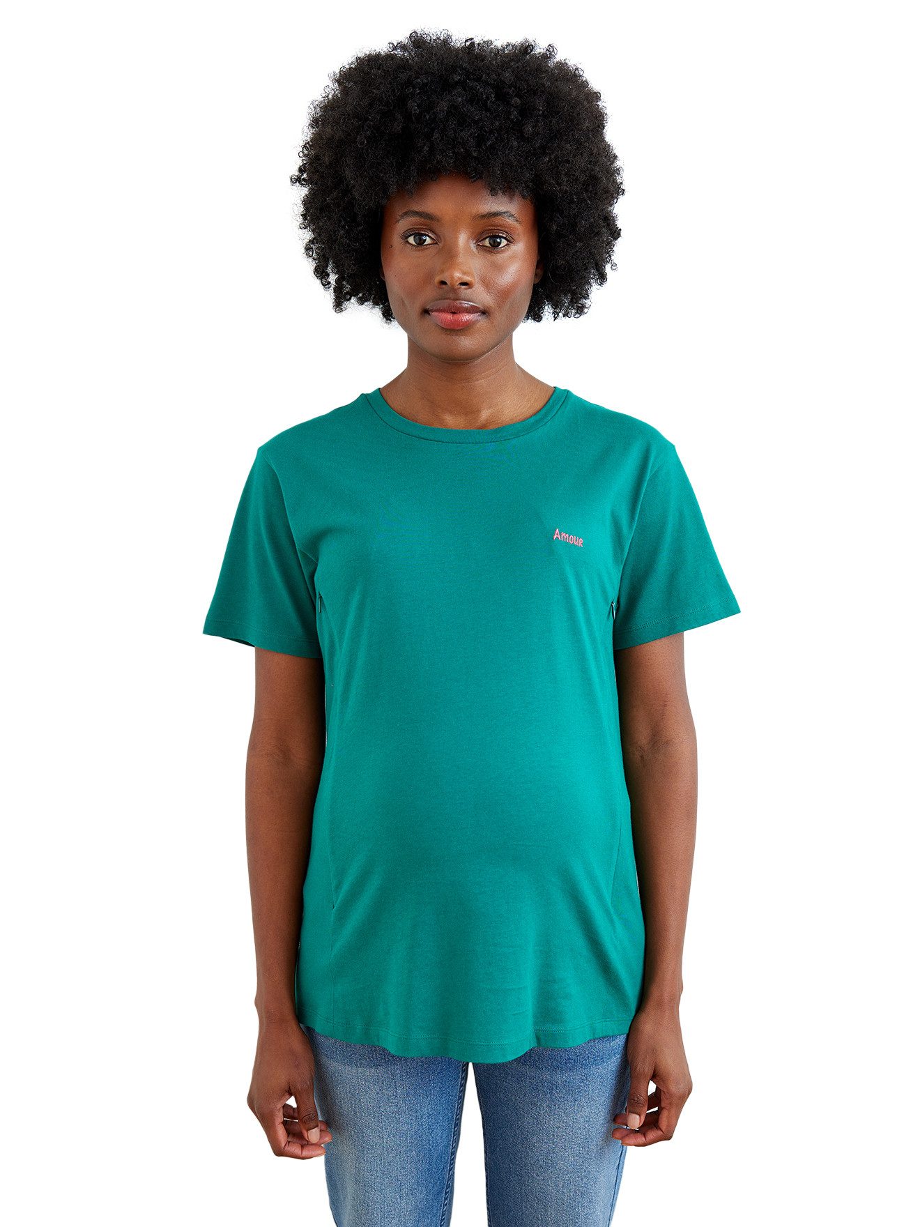 Kurzarmshirt T-Shirt aus Baumwolle, Schwangerschaft & Stillzeit