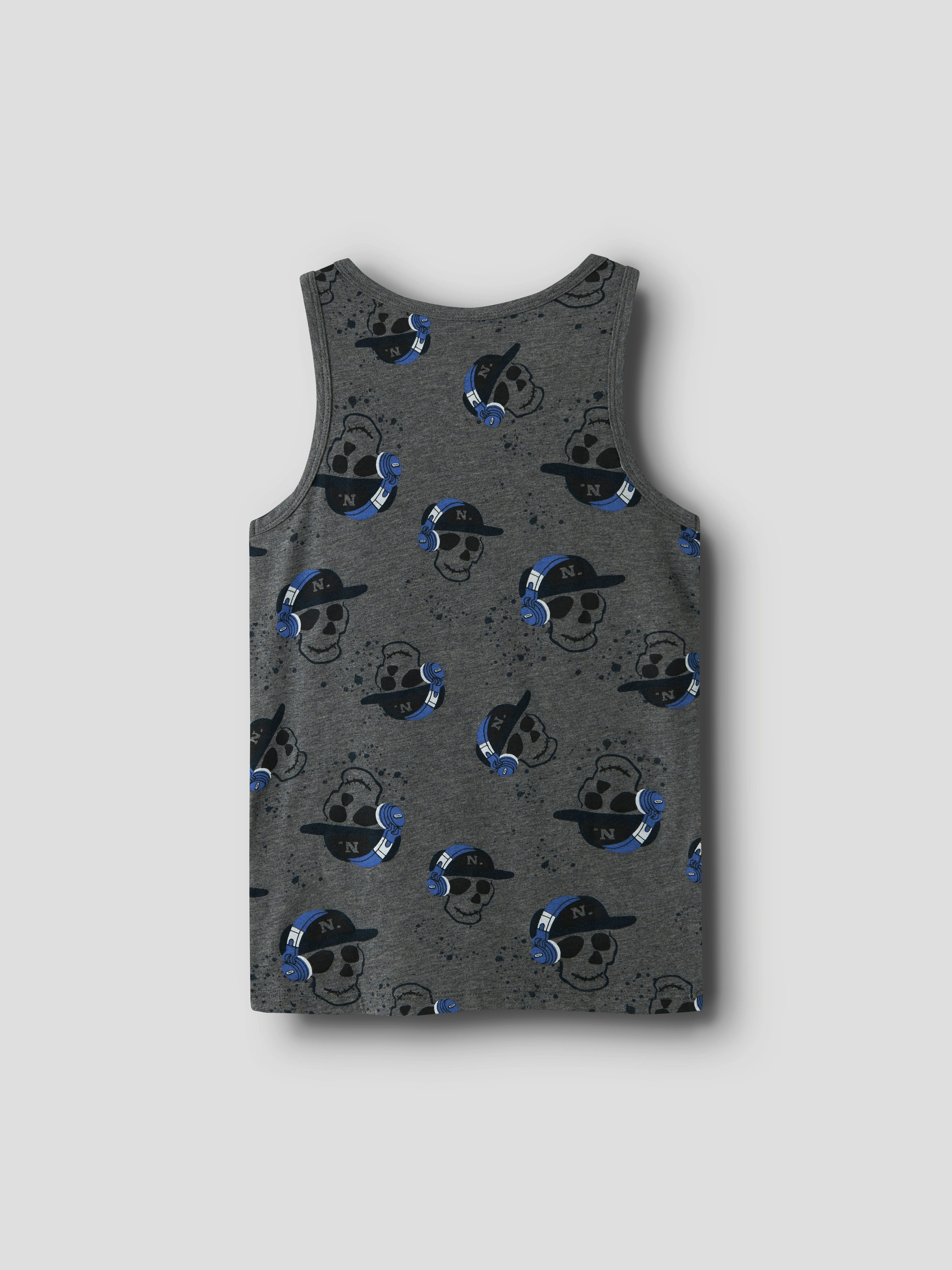 Name It Unterhemd NKMTANK TOP 2P DARK GREY MEL SKULL NOOS (Set, 2-St)