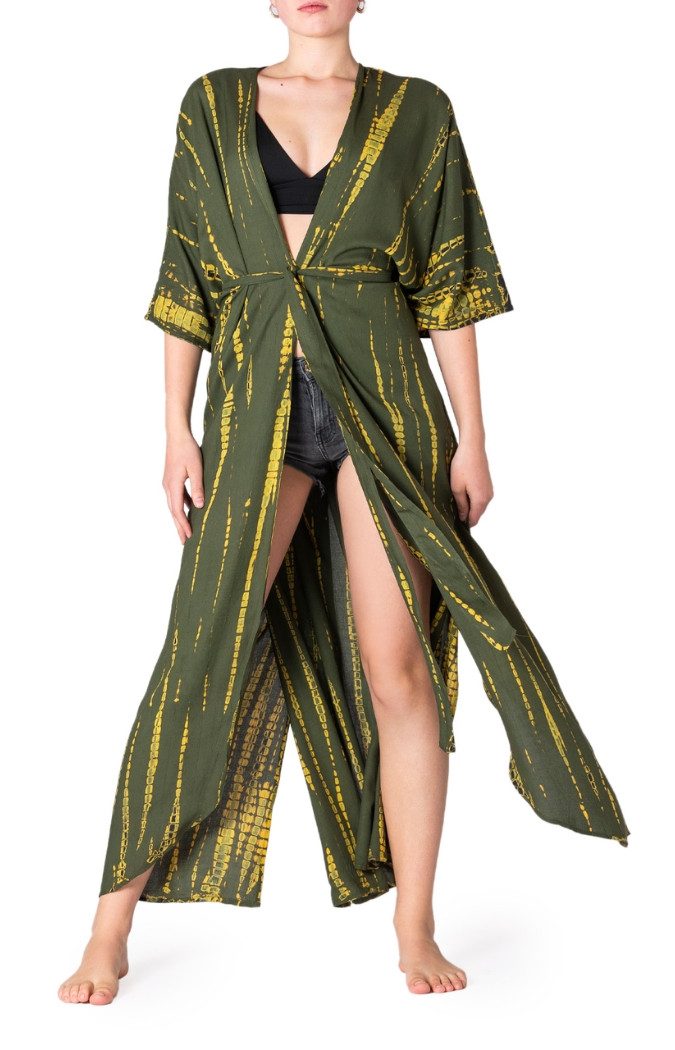 PANASIAM Tunikakleid Damen Kimono Maxi Strandkleid günstig online kaufen