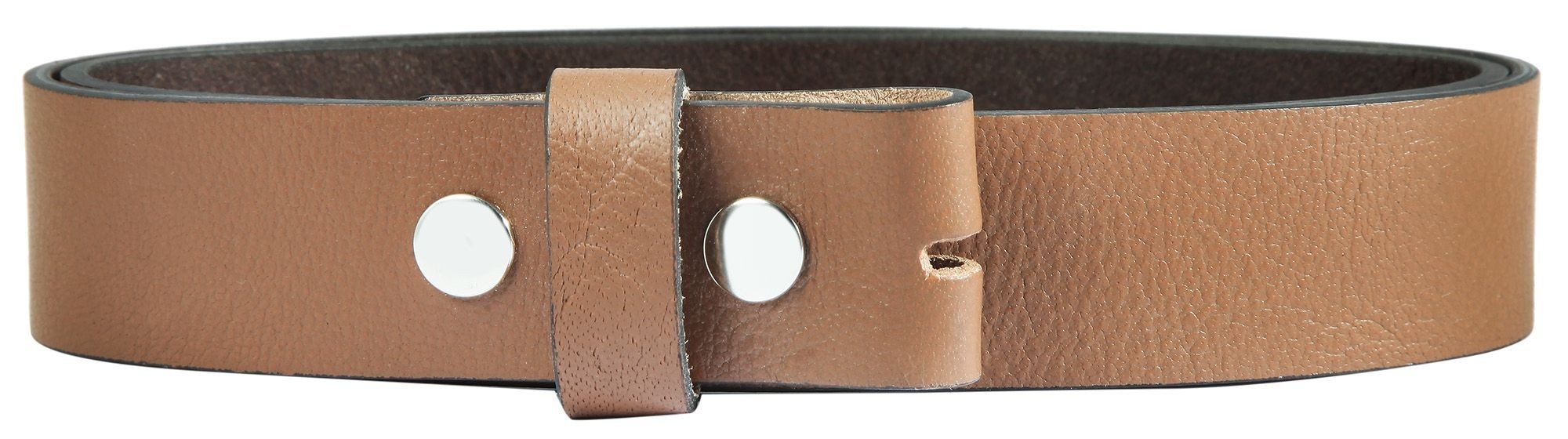 Leonardo Verrelli Ledergürtel Echtleder, braun, für Wechselschnallen, 85 - 125 cm (Bundweite)