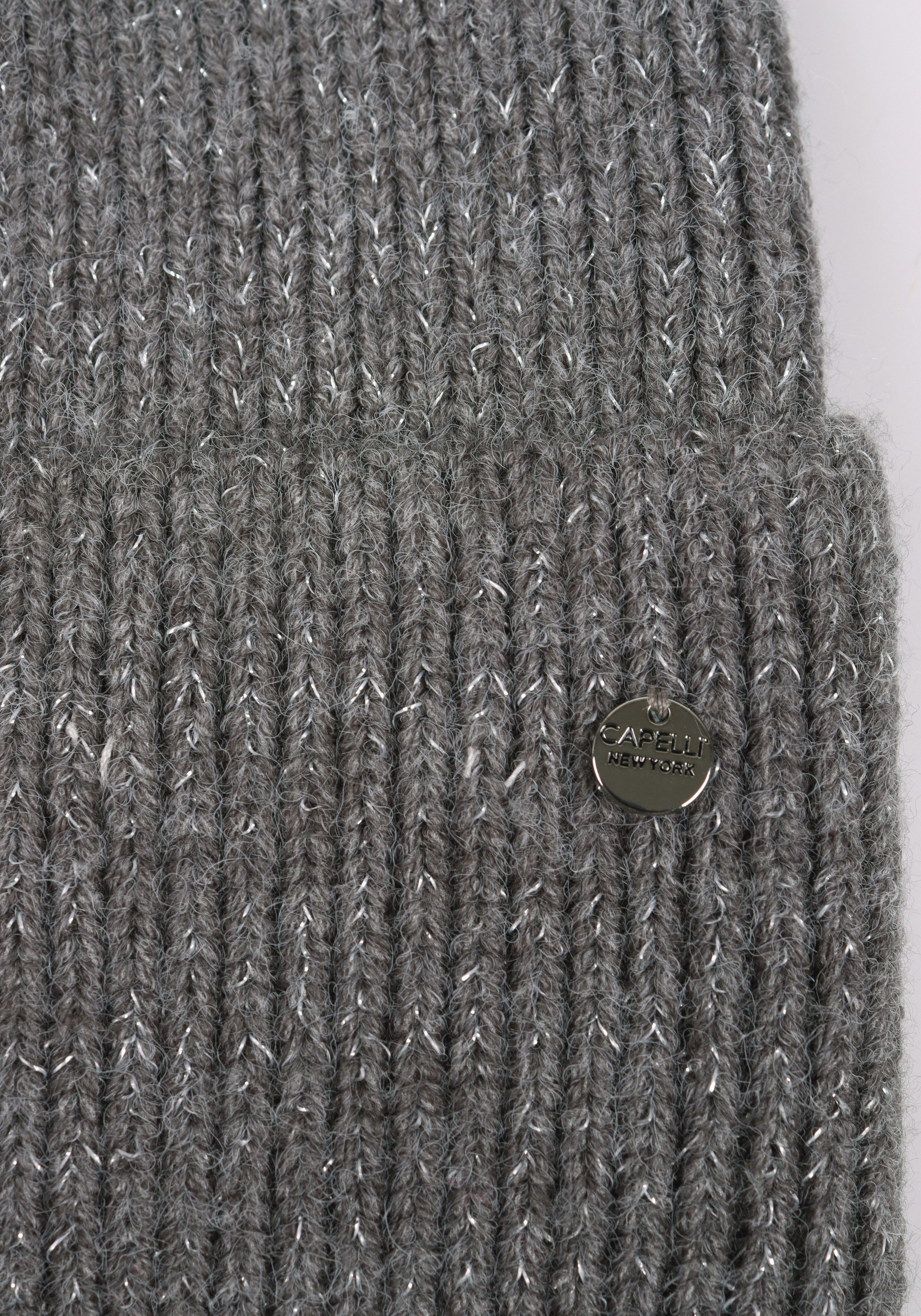 Capelli New York Beanie Strickmütze mit dezent eingearbeiteten Glitzerfäden – Bild 5 von 5