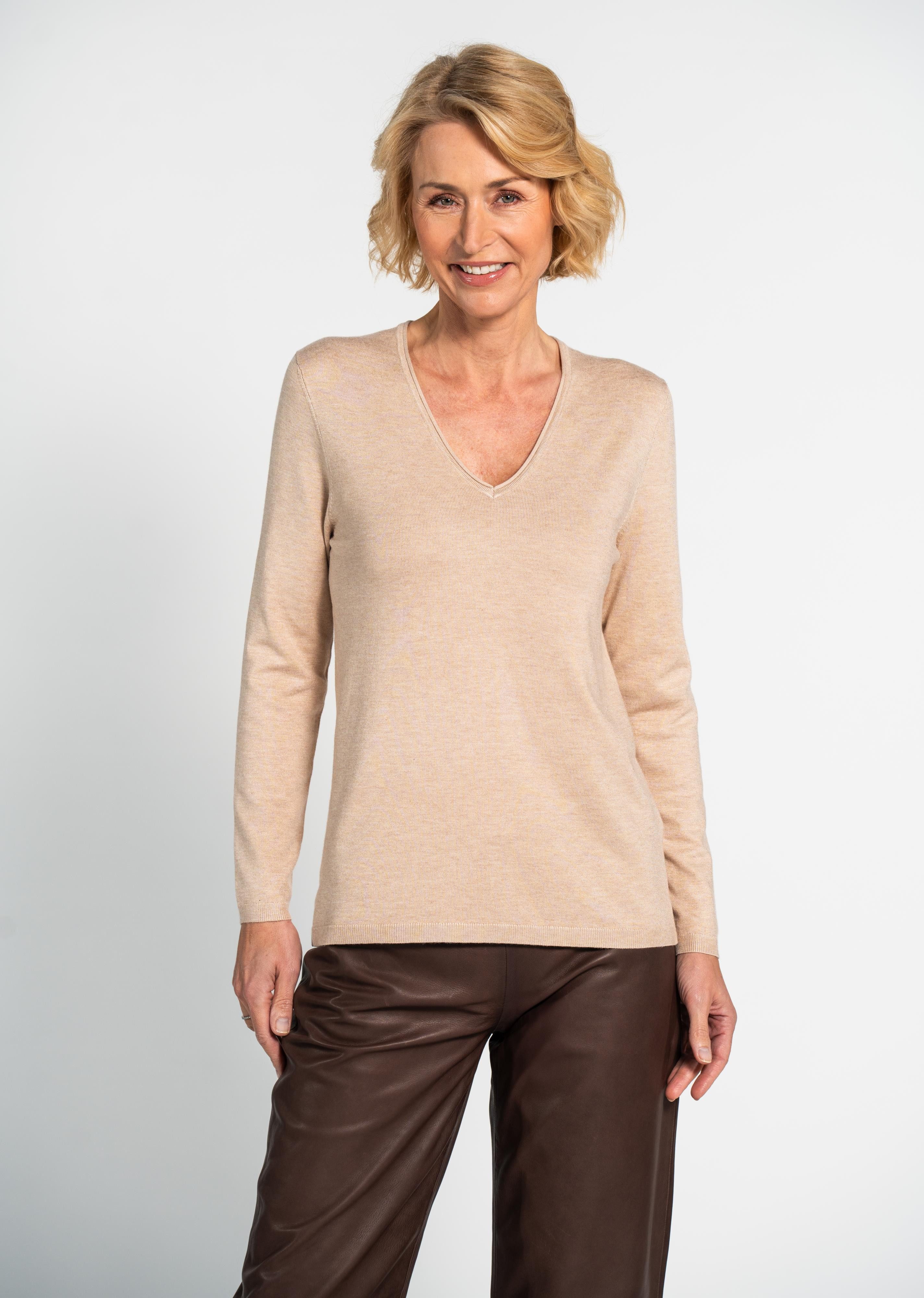 Clarina Strickpullover Viskose-Polyamid Mischung