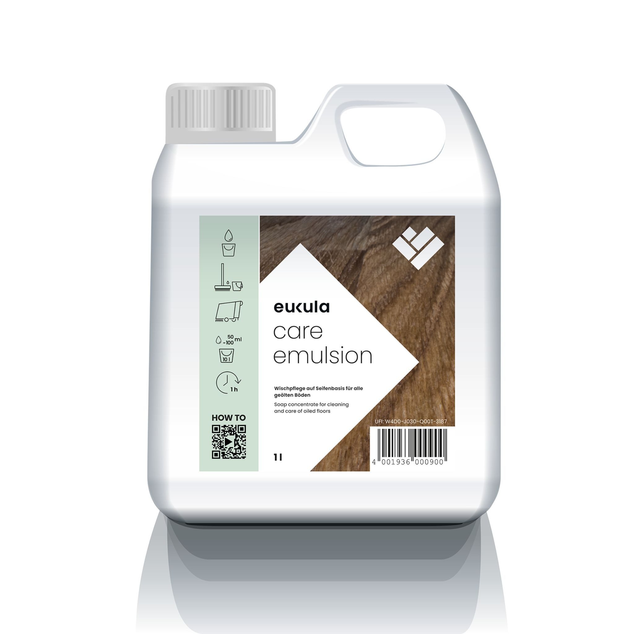 Euku Care Emulsion - Pflegeemulsion neutral (1 Liter) Fussbodenreiniger