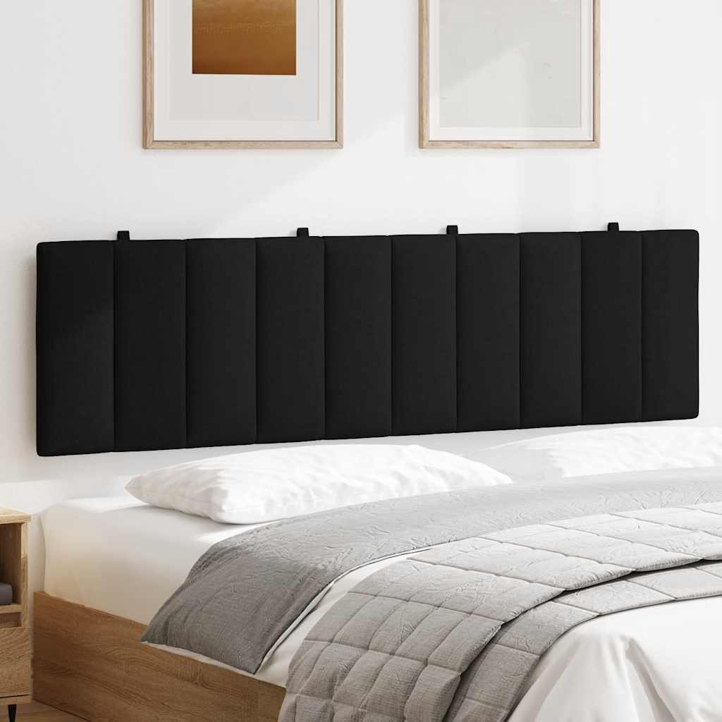 vidaXL Bett, Kopfteil-Kissen Schwarz 180 cm Stoff