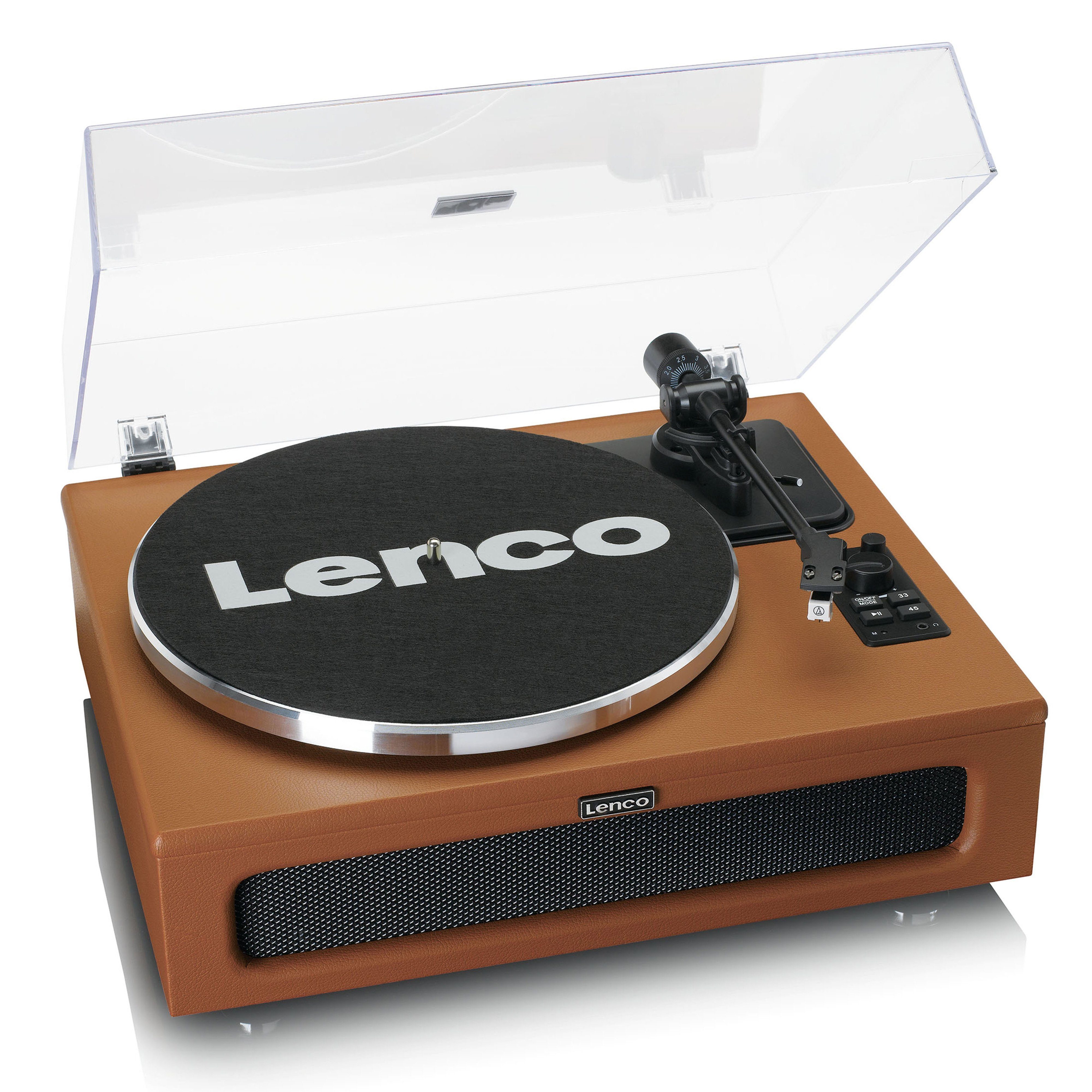 Lenco LS-430BN Plattenspieler (Riemenantrieb, Bluetooth, Schallplattenspieler mit Lautsprecher, Bluetooth 5.0 inkl. Staubschutz) – Bild 4 von 5