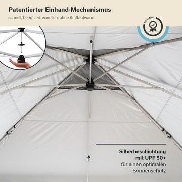 Skandika Pavillon Pavillon Solvorn 3 x 3 m, patentierter Einhand-Mechanismus, Pop Up Faltpavillon mit Stahlgestell