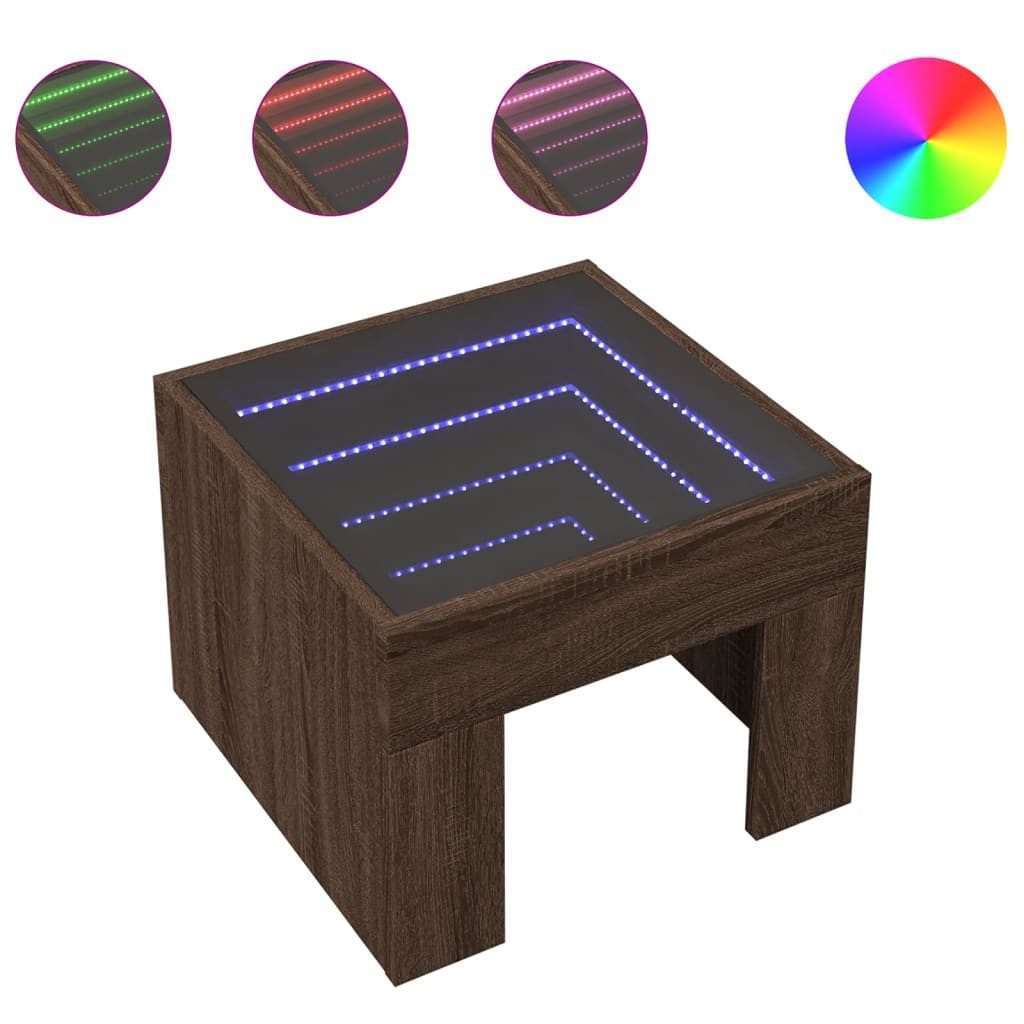 vidaXL Couchtisch Couchtisch mit Infinity-LED Braun günstig online kaufen
