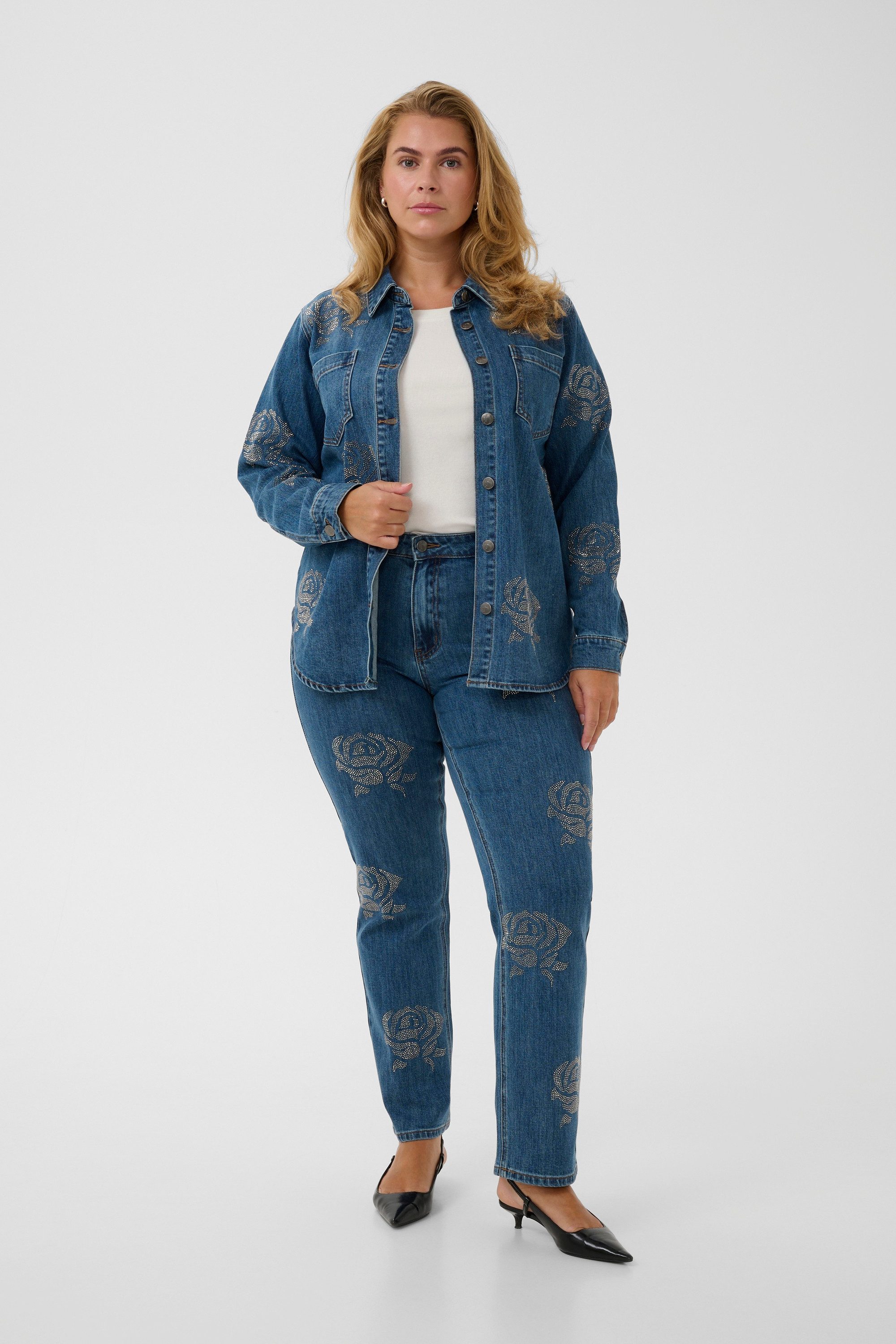 KAFFE Curve Jeanshemd Jeanshemd KCastelia plus