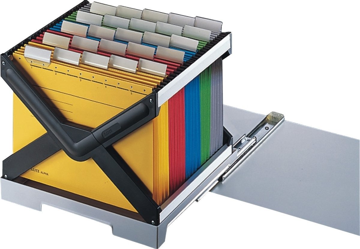 LEITZ Hefter Ausziehboden für Hängekorb 1909 oder 2x 1908 zum Einbau grau