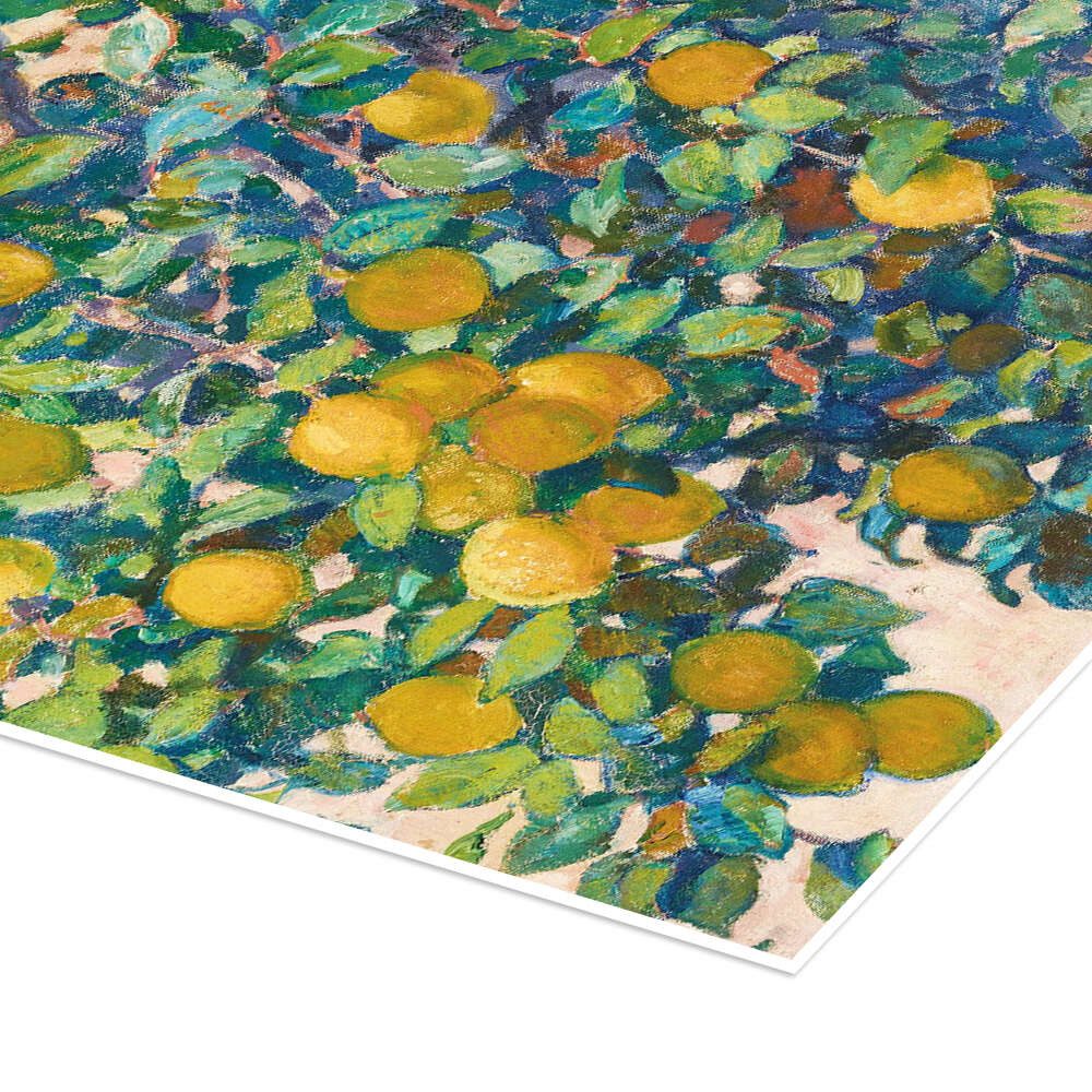Posterlounge Wandbild Zitronenbäume in La Mortola, 1921, Theo van Rysselberghe, erhältlich als Poster, Leinwandbild, Wandsticker oder Acrylglasbild
