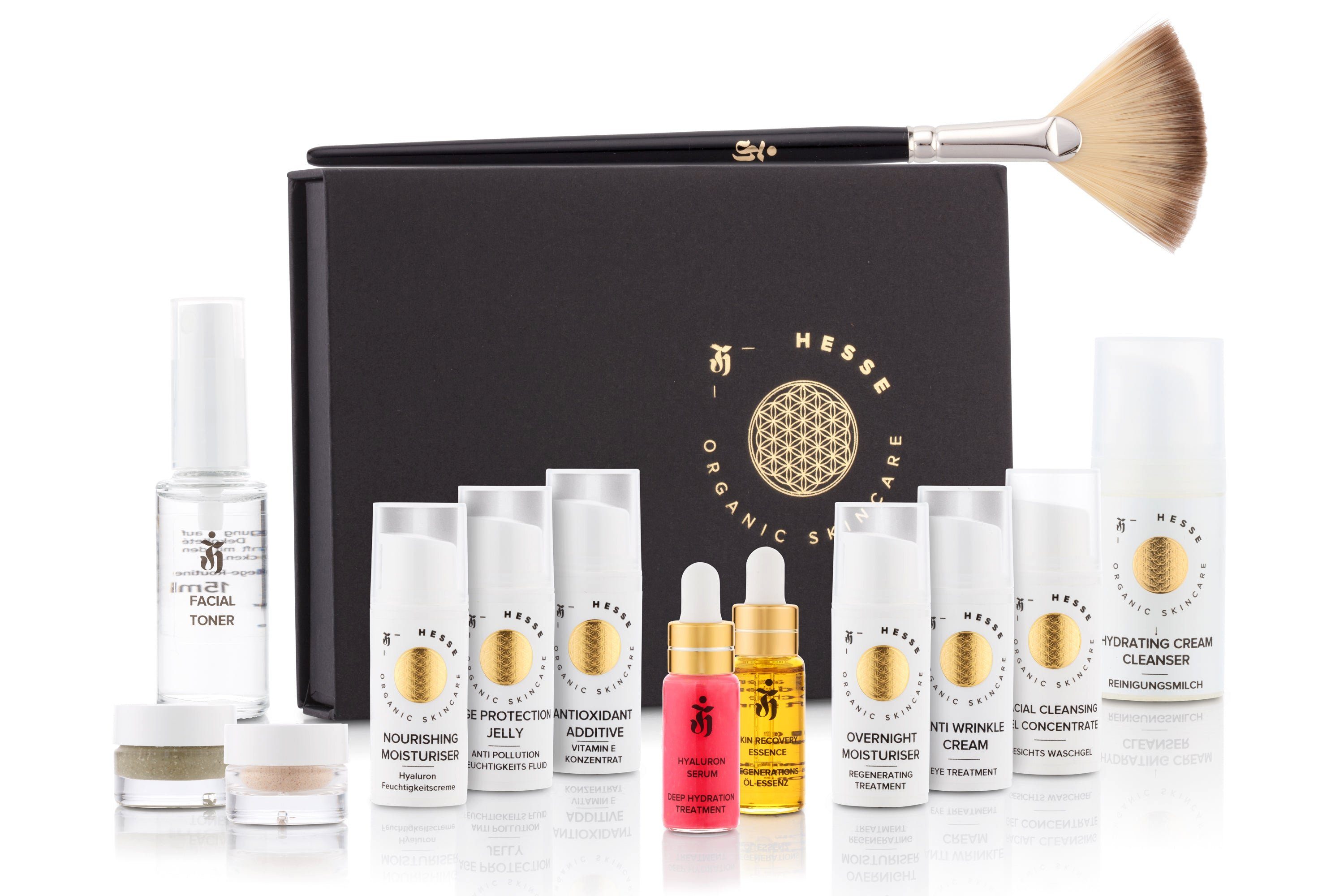 Hesse Organic Skincare Gesichtspflege-Set LAYERING SET für trockene Haut in Probier- und Reisegröße