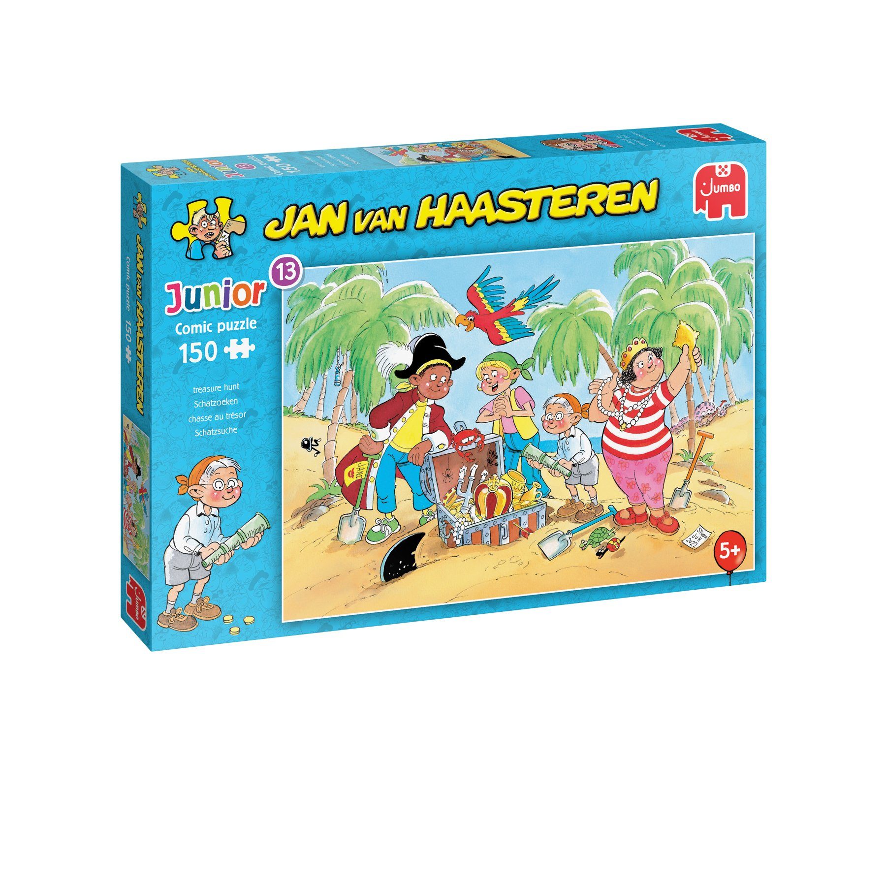 Jumbo Spiele Puzzle Jan van Haasteren Junior 13 Schatzsuche, 150 Puzzleteile
