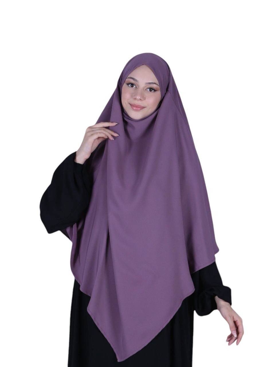 Aymasal Hijab Einlagiger Khimar Hiba Medina Seide Medine Seide islamische Mode (Single item) Einlagiger Khimar Hiba aus Medina Seide – Elegante islamische Mode