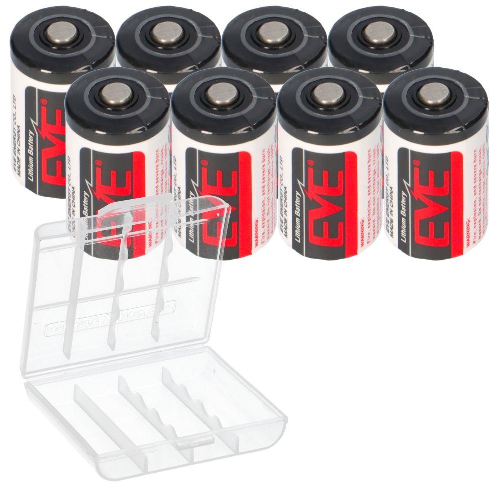 EVE 8x EVE Lithium 3,6V Batterie ER14250 1/2 AA ER 14250 + Box Batterie