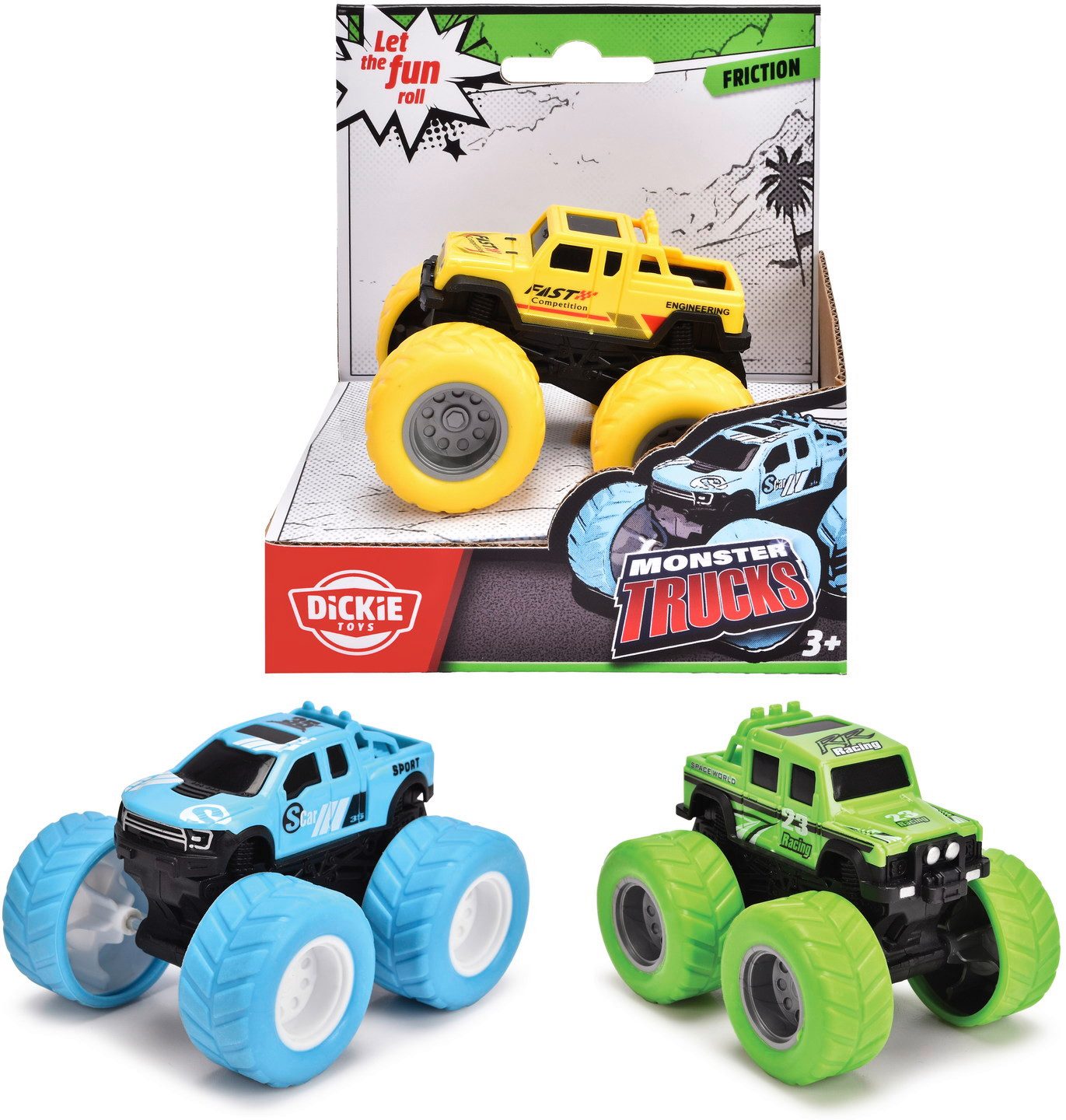 Dickie Toys Spielzeug-Auto Spielfahrzeug Action Asphalt Monster Truck zufäl günstig online kaufen