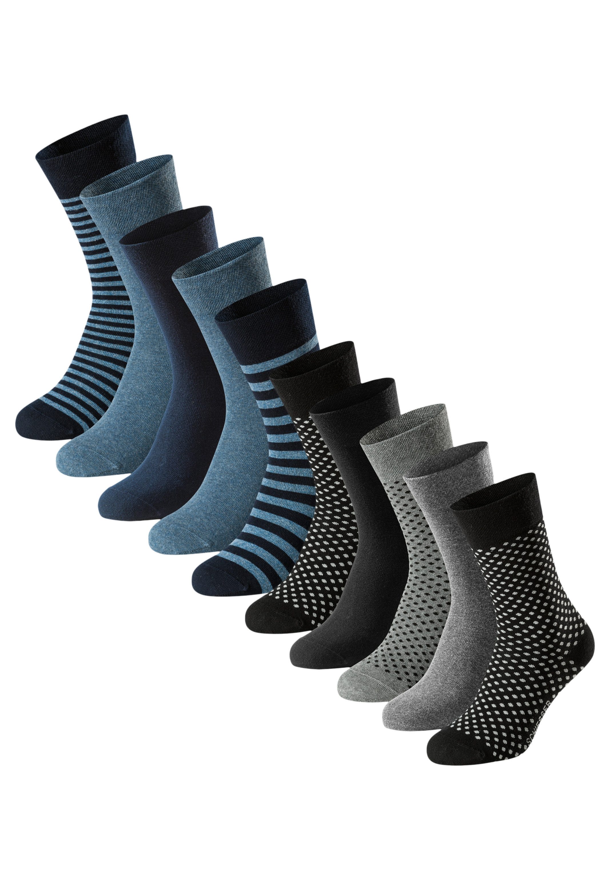Schiesser Langsocken 10er Pack Bluebird (Spar-Set, 10-Paar) Socken - Baumwo günstig online kaufen