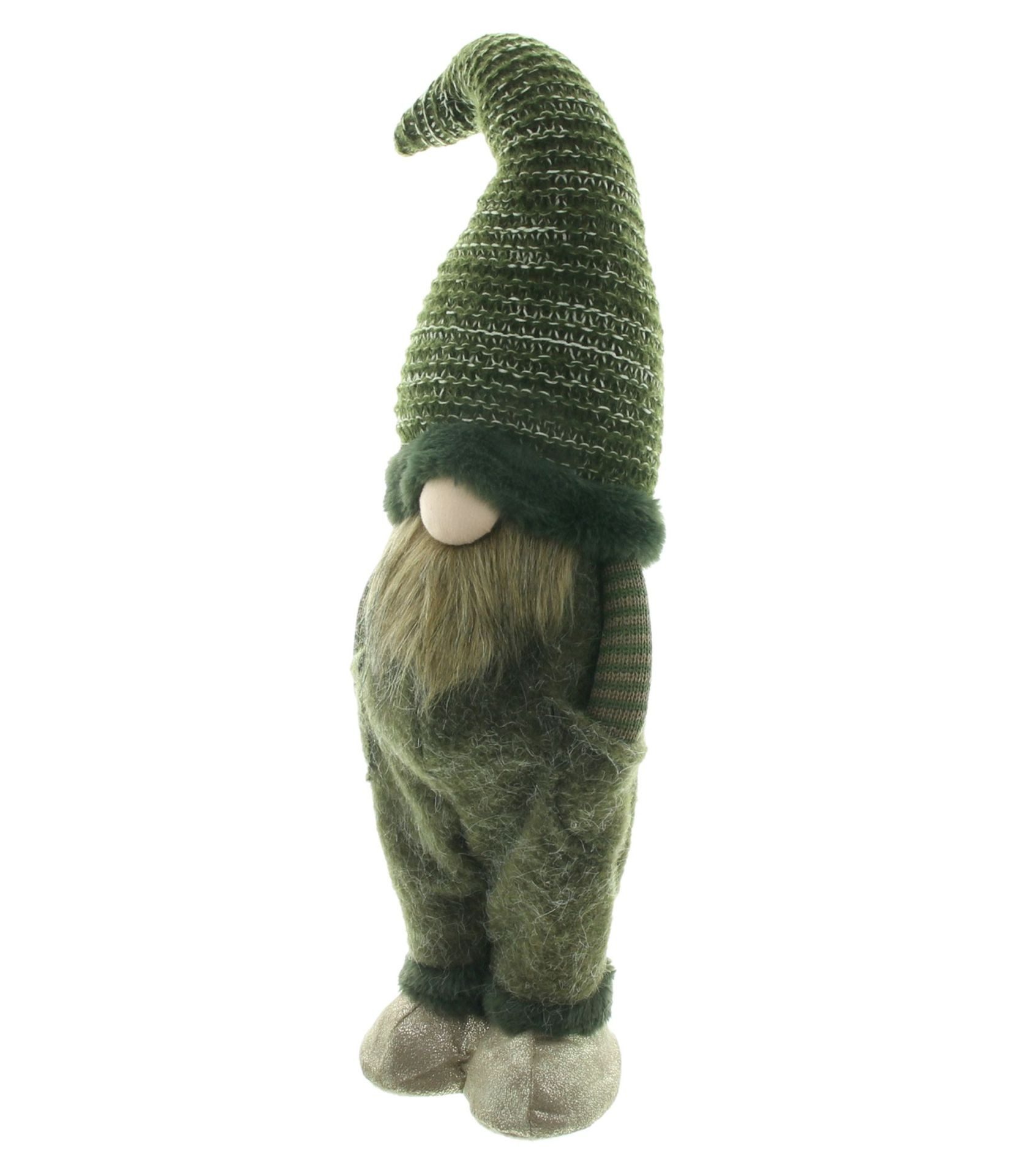 Home-trends24.de Wichtel XL Wichtel Grün Deko Figur Gnom Zwerg 62cm Strickmütze