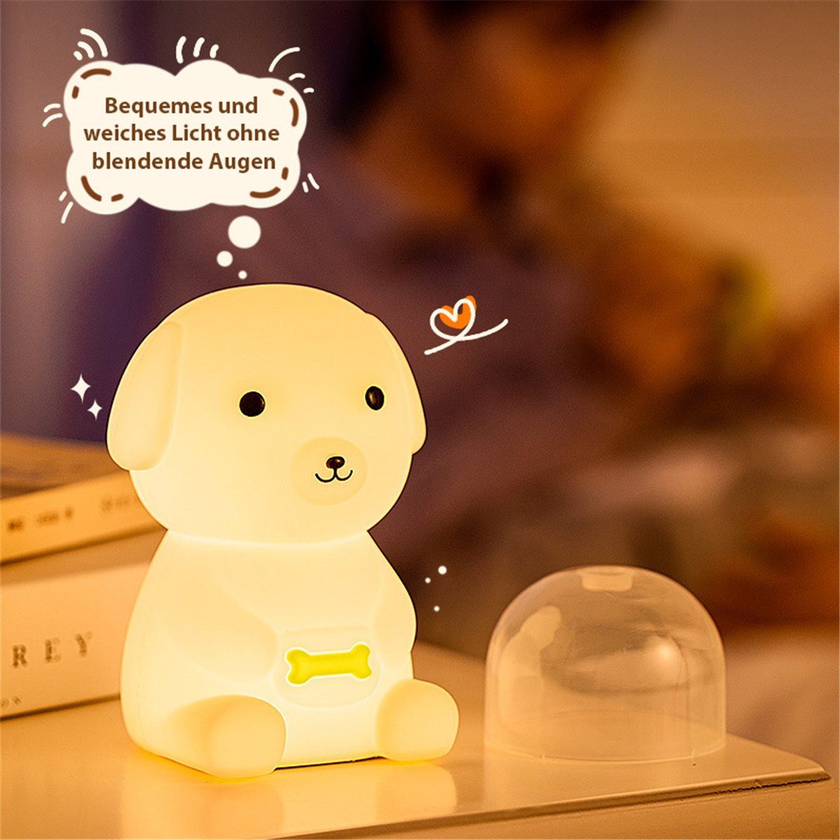 tragbar Nachtlicht K&B USB LED-Kinder-Silikon-Touch-Schlaflicht, LED